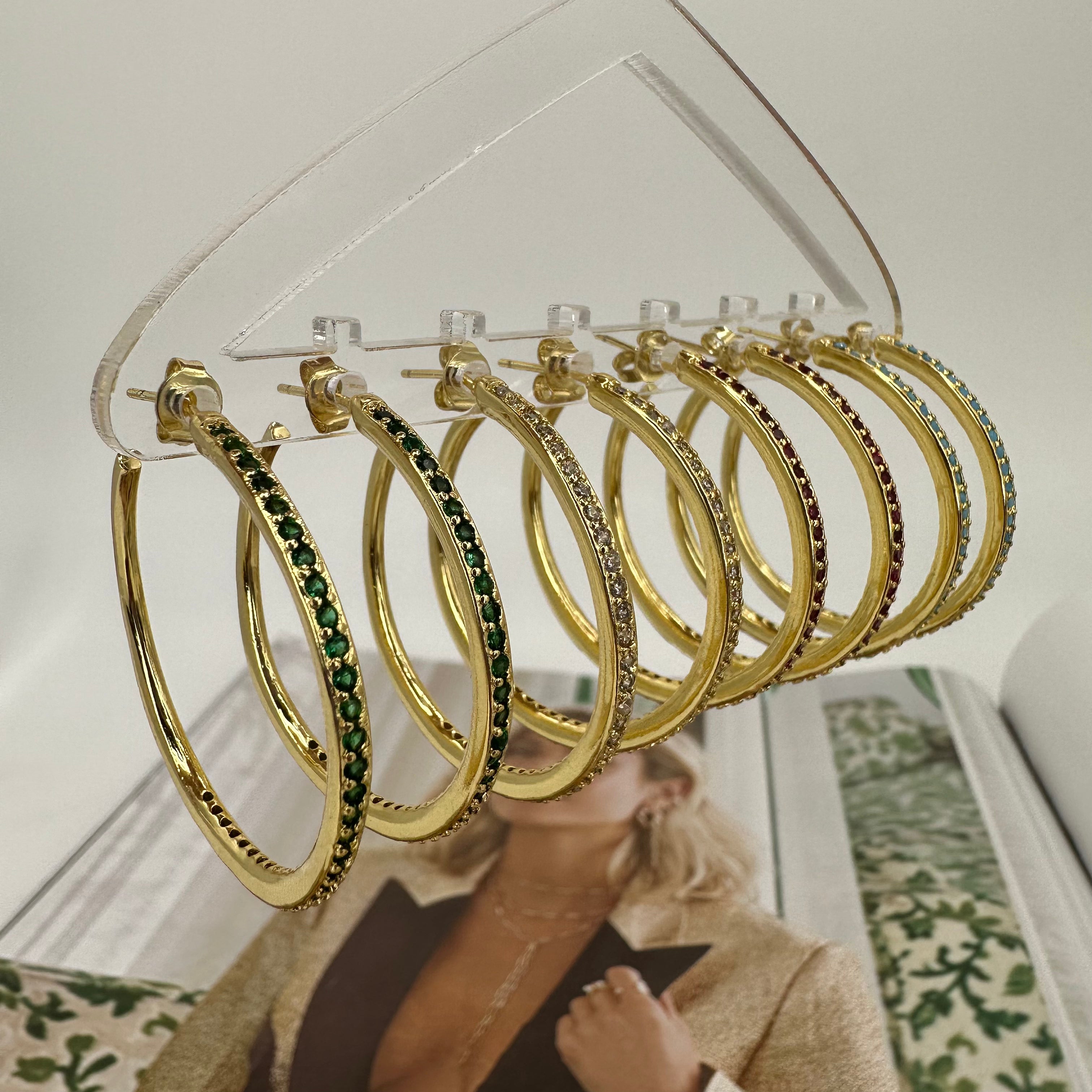 Big Zirconium Glam Hoops