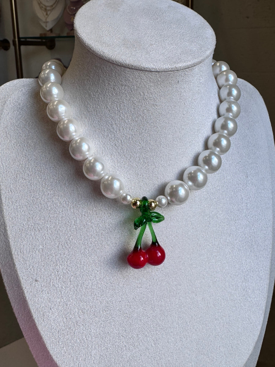 Pearl Cherry Necklace