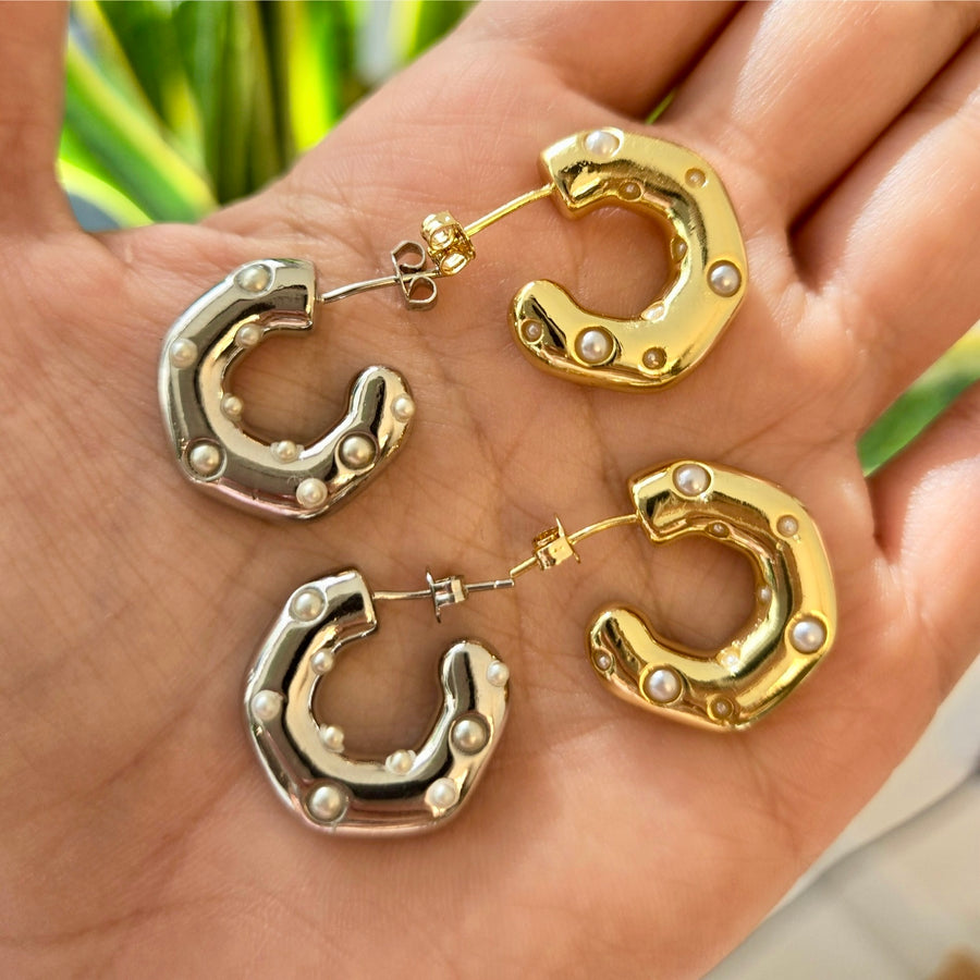 Half Crater Earrings