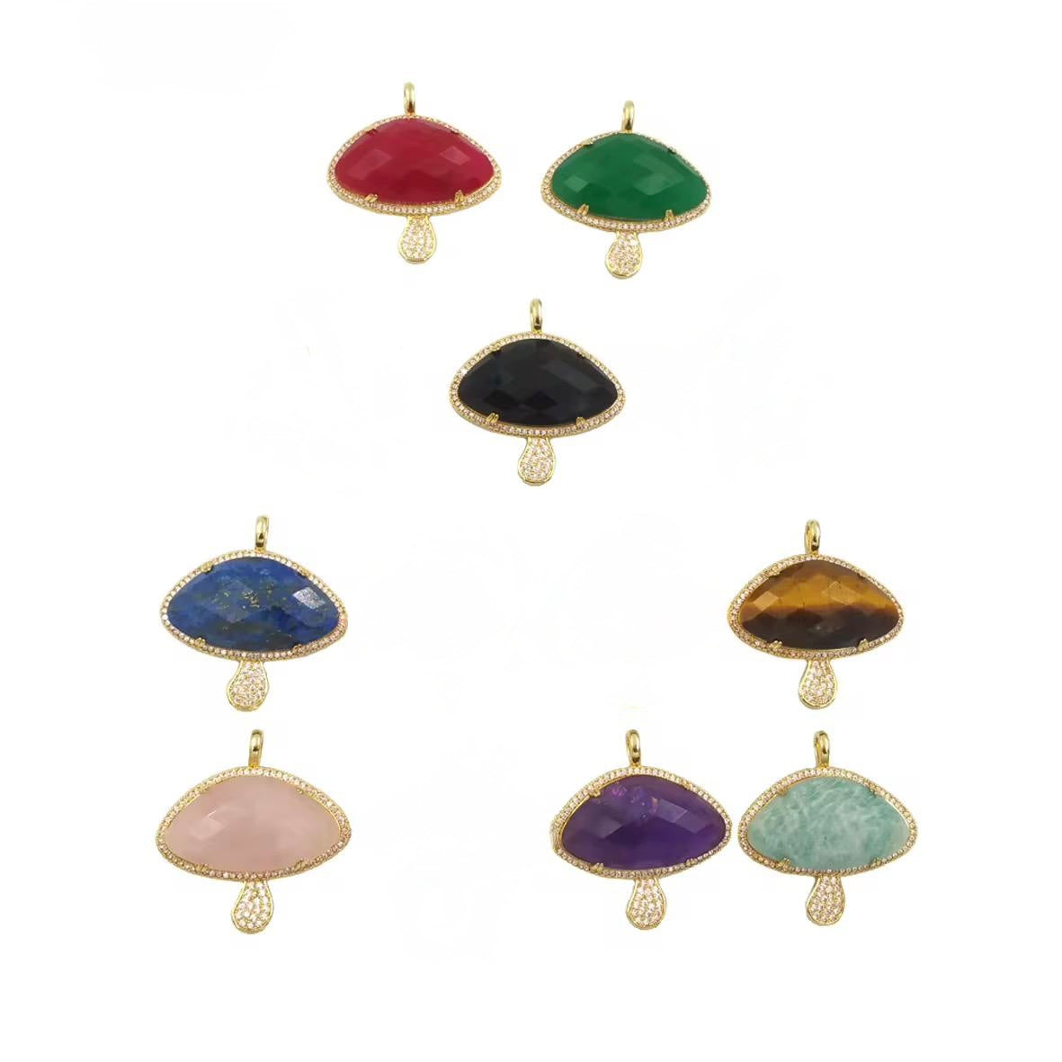 Mushroon Natural Stone Charm