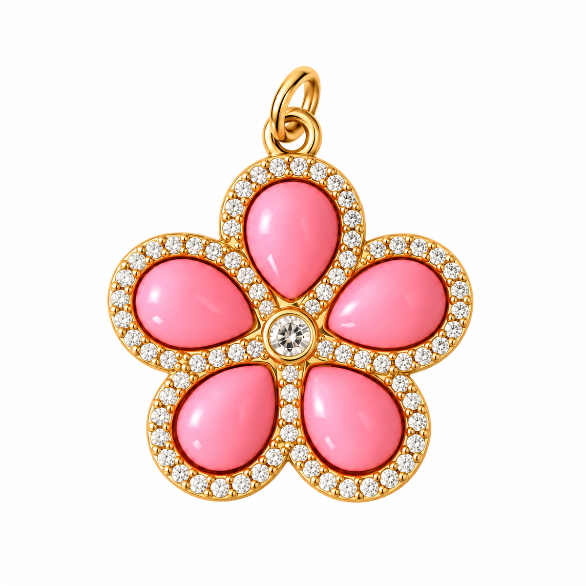 Luxe Bloom Zirconia Charm