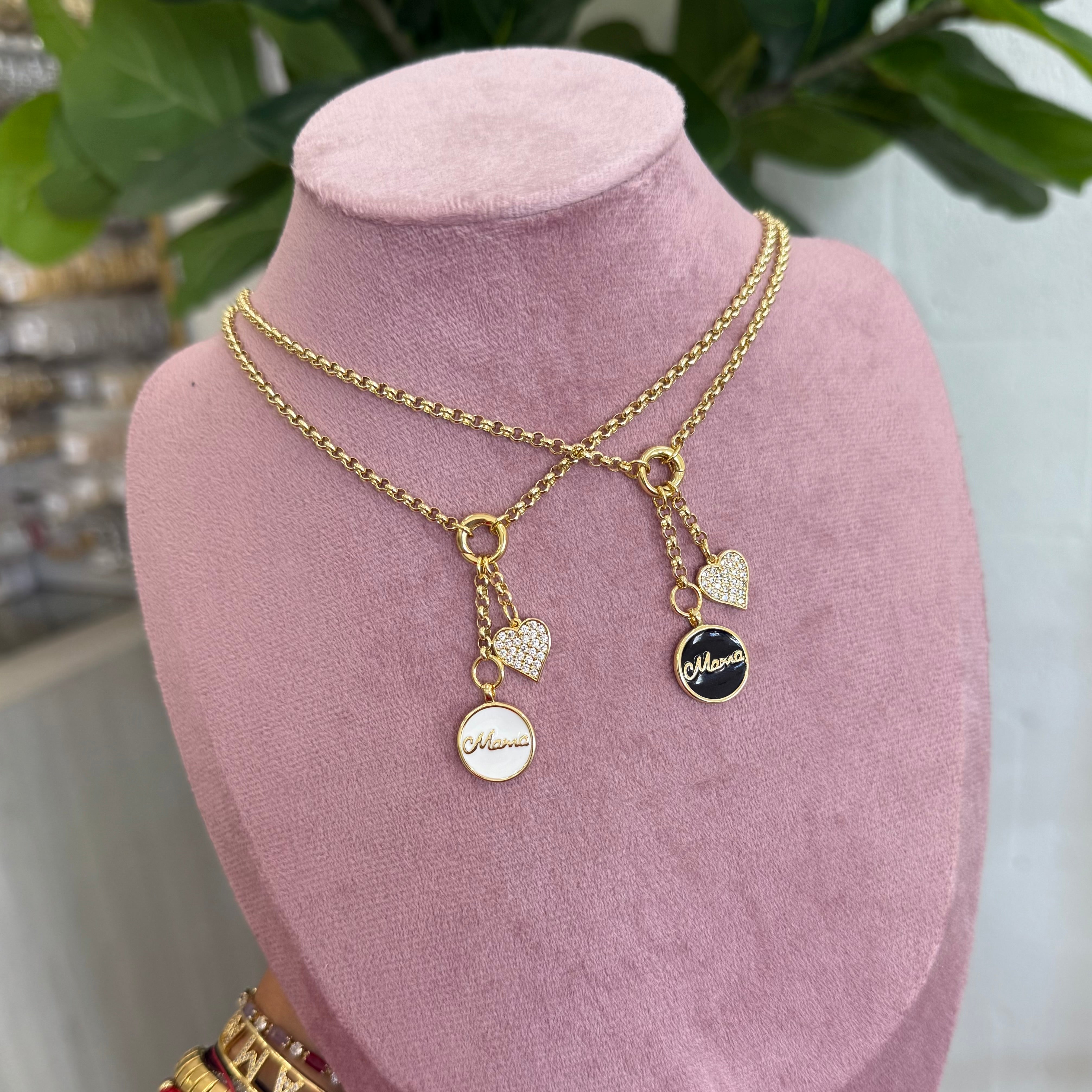 Round Mama Double  Layer Necklace
