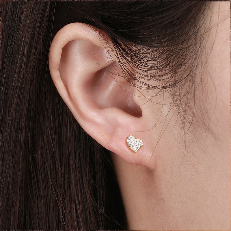 Hearts Crystal Studs