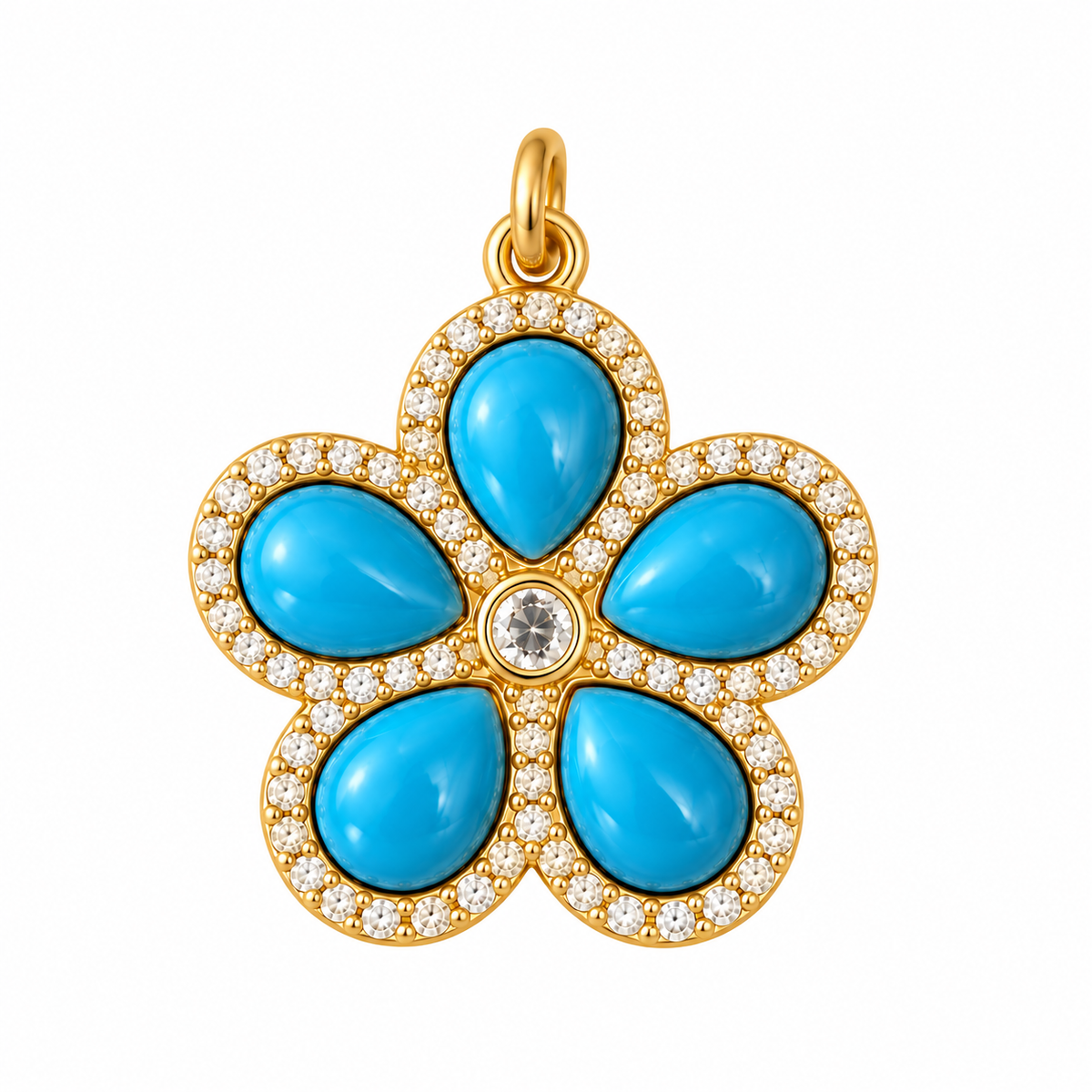 Luxe Bloom Zirconia Charm