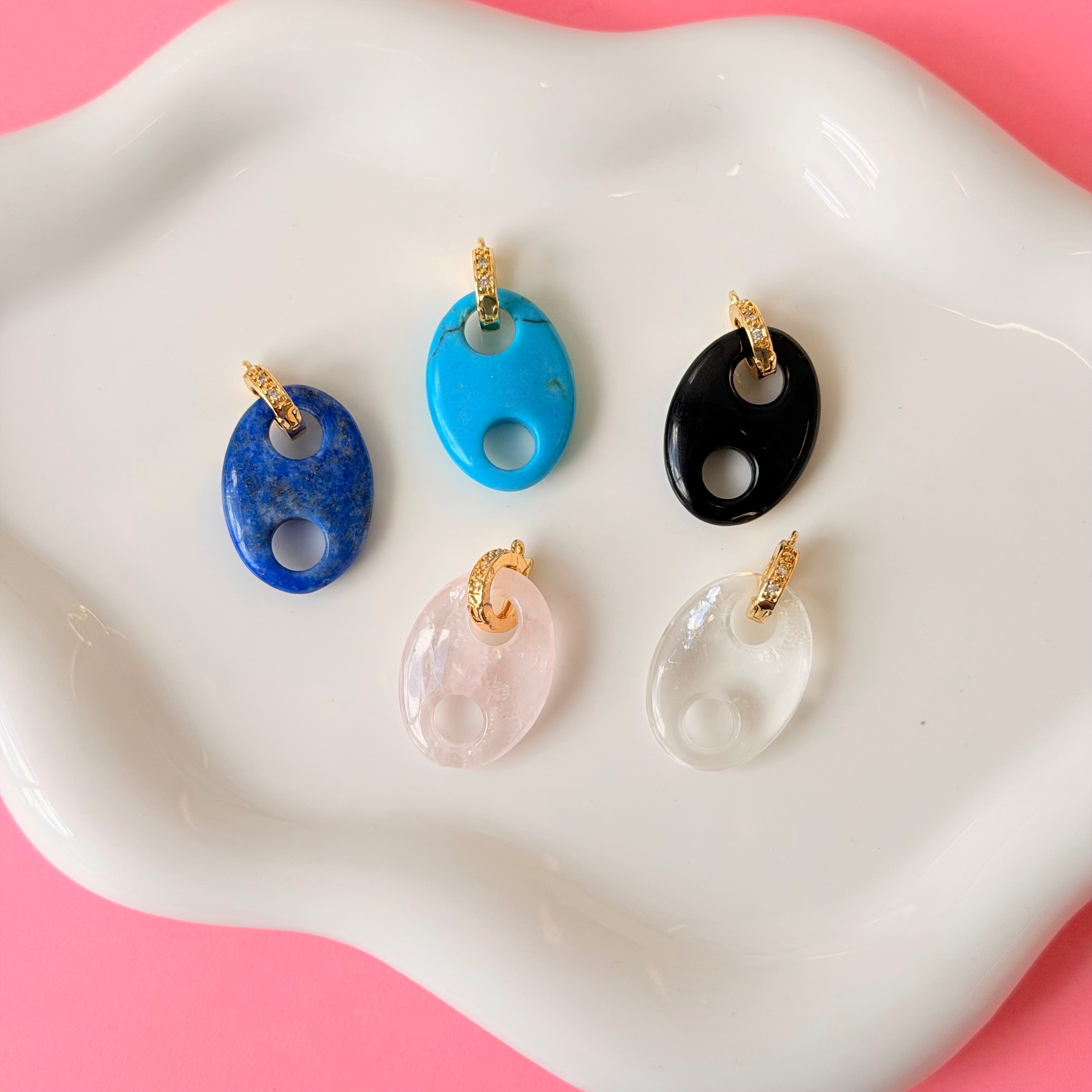 Natural Stone Anchor Charm