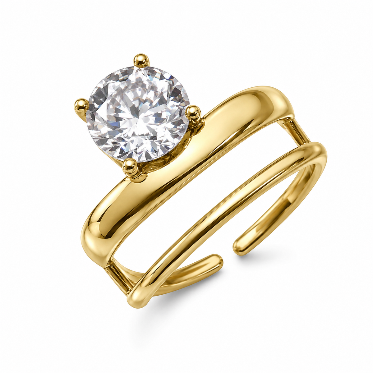 Luxe Crystal Statement Ring Set
