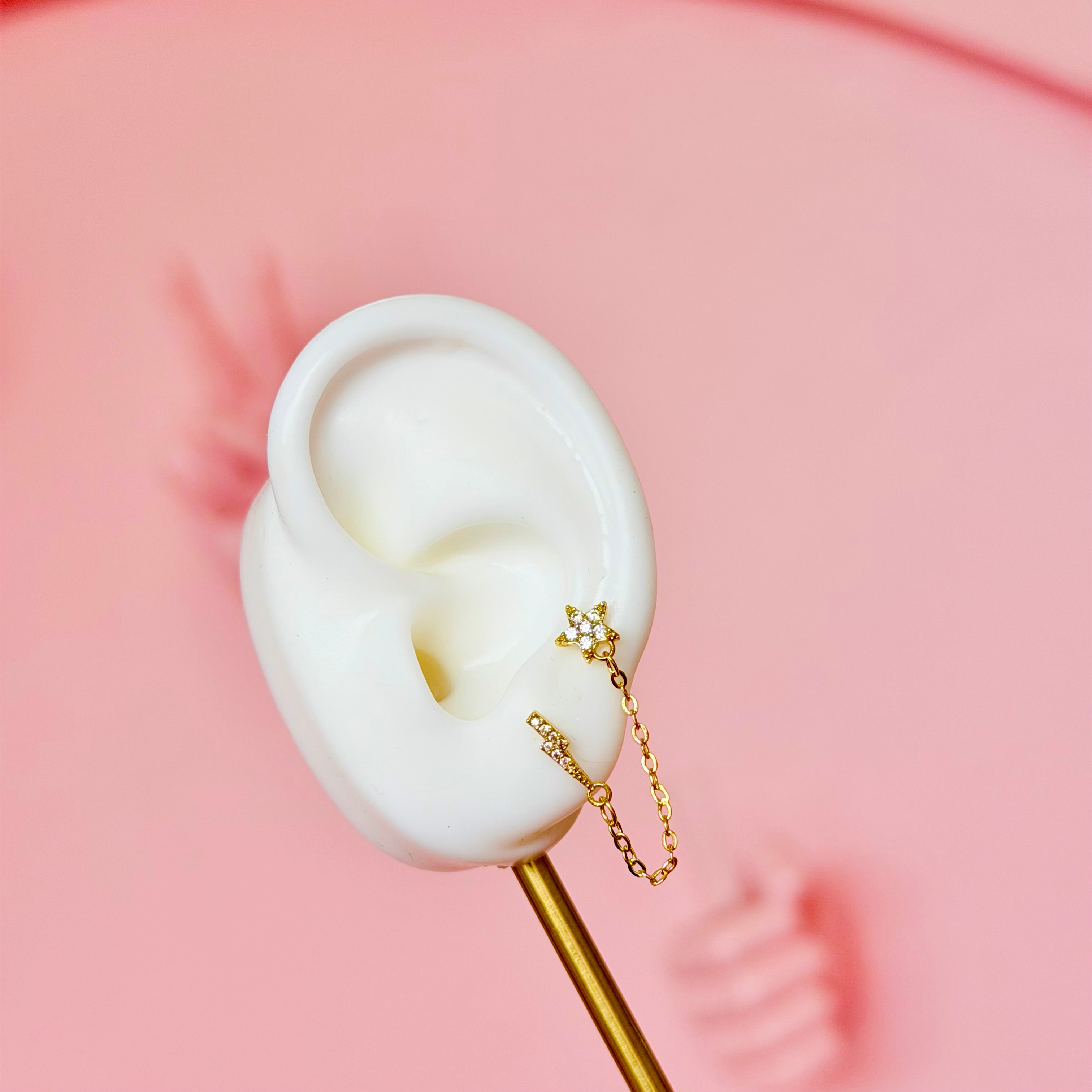 Star and Lightning  Earrings