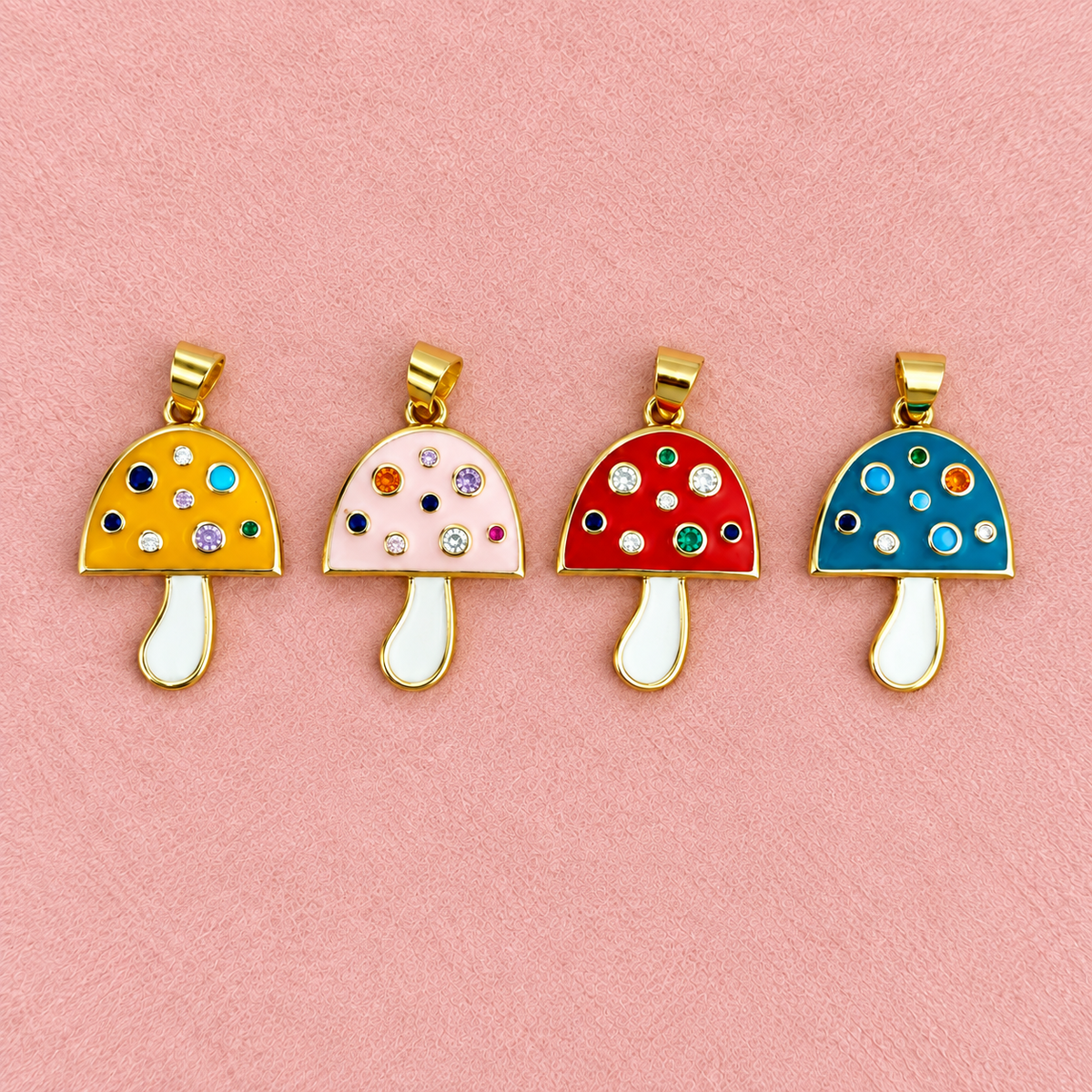 Color Pop Mushroom Charm