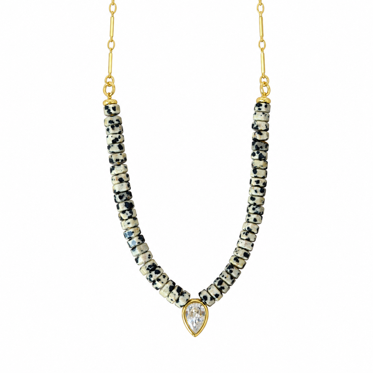 Coastal Drop Natural Stone Necklace