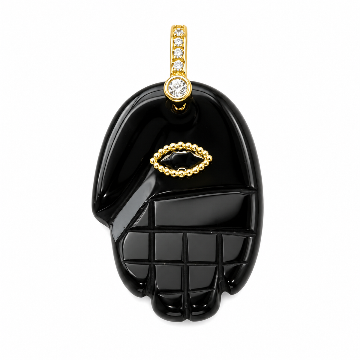 Lucky Hand Gemstone Charm