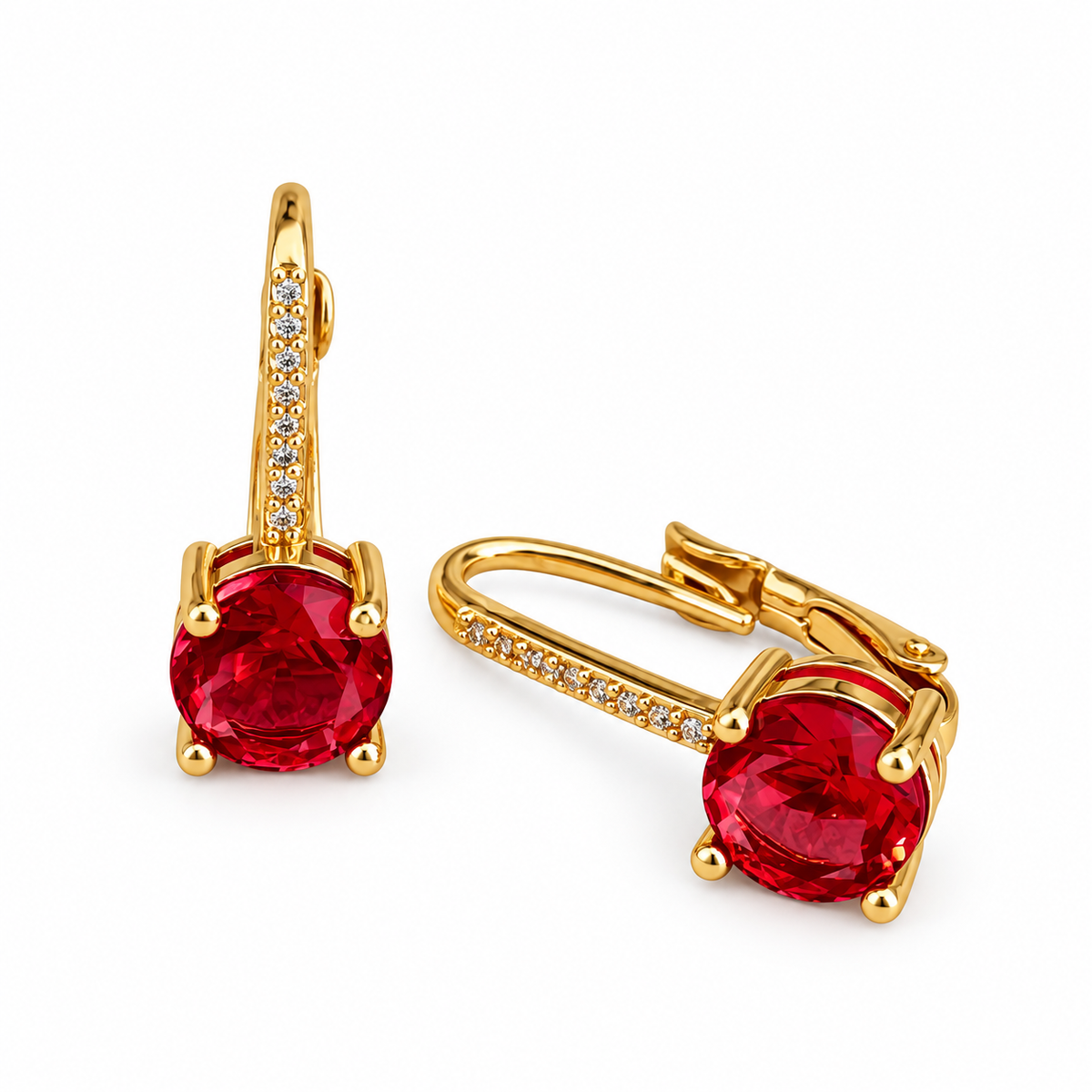 Sparkle Drop Huggie Earrings