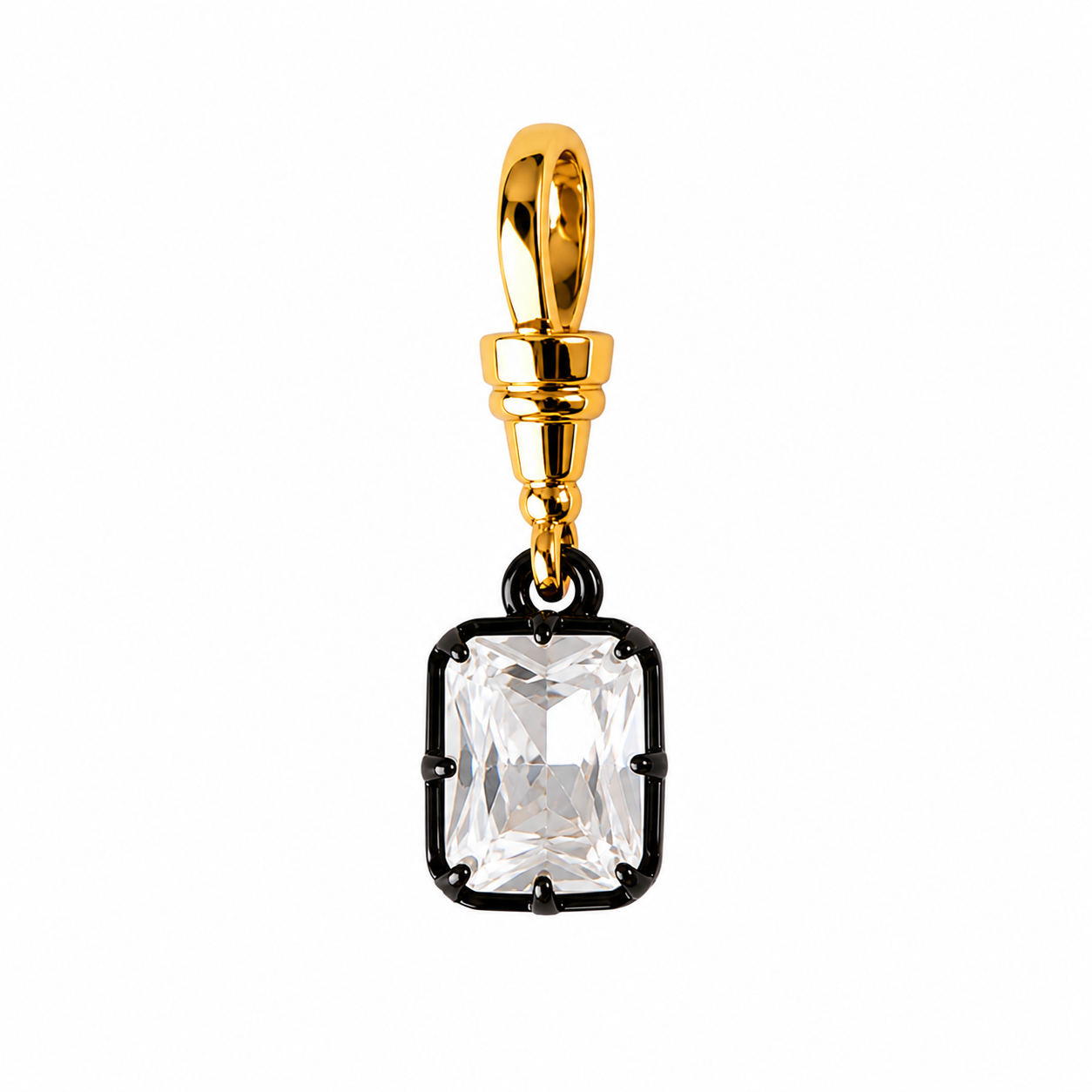 Luxe Black Solitaire Drop Charms Collection