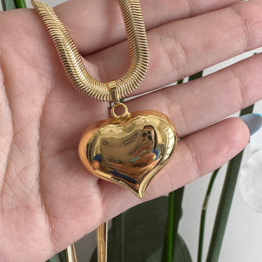 Pop Heart Snake Necklace