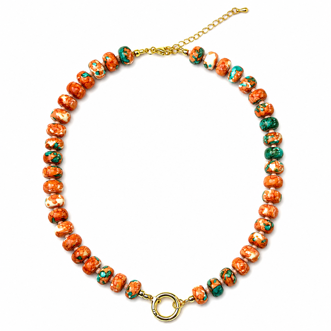 Color Splash Natural Stone Necklace