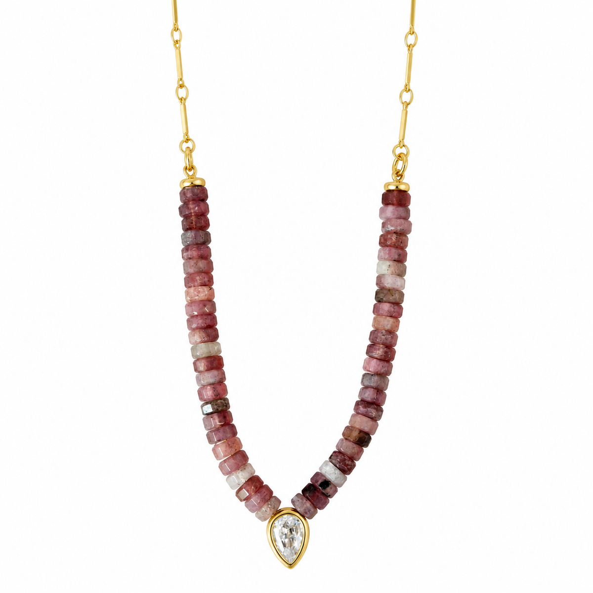 Coastal Drop Natural Stone Necklace