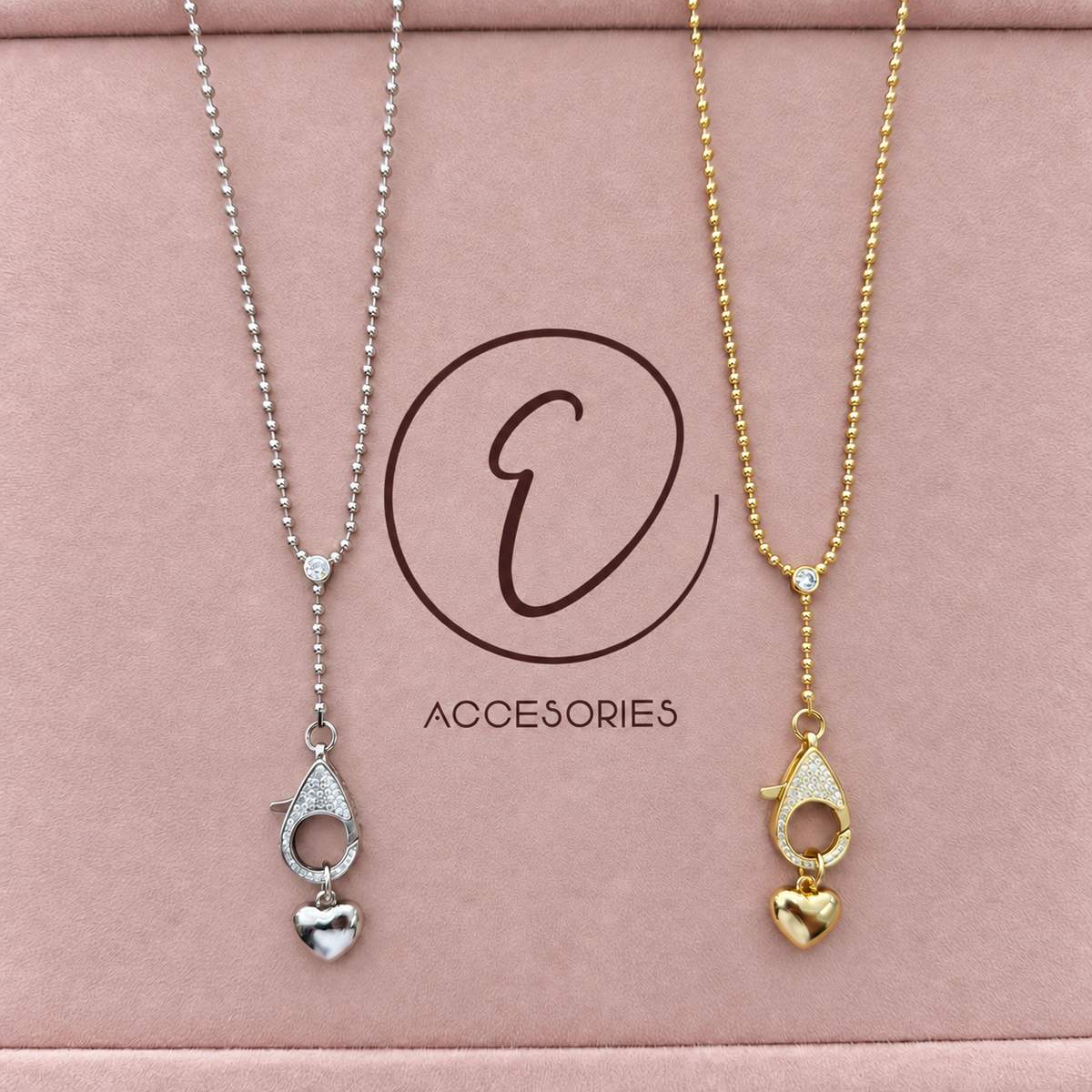 Luxe Heart Drop Necklace