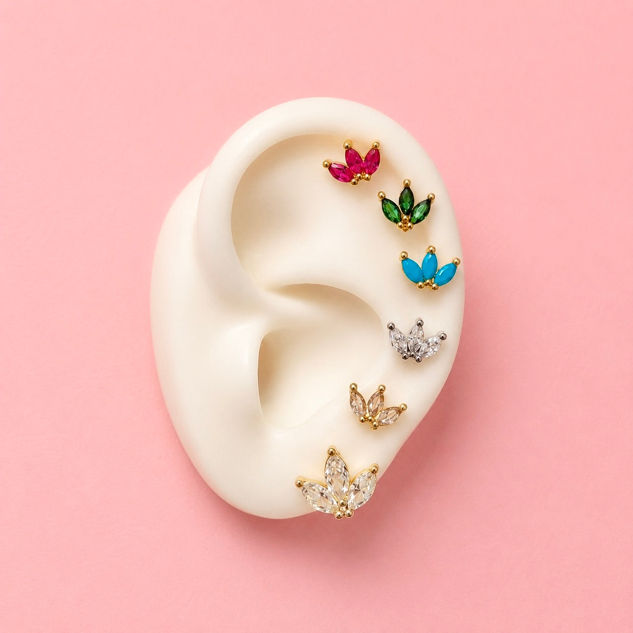 Mini Leaf Glow Studs