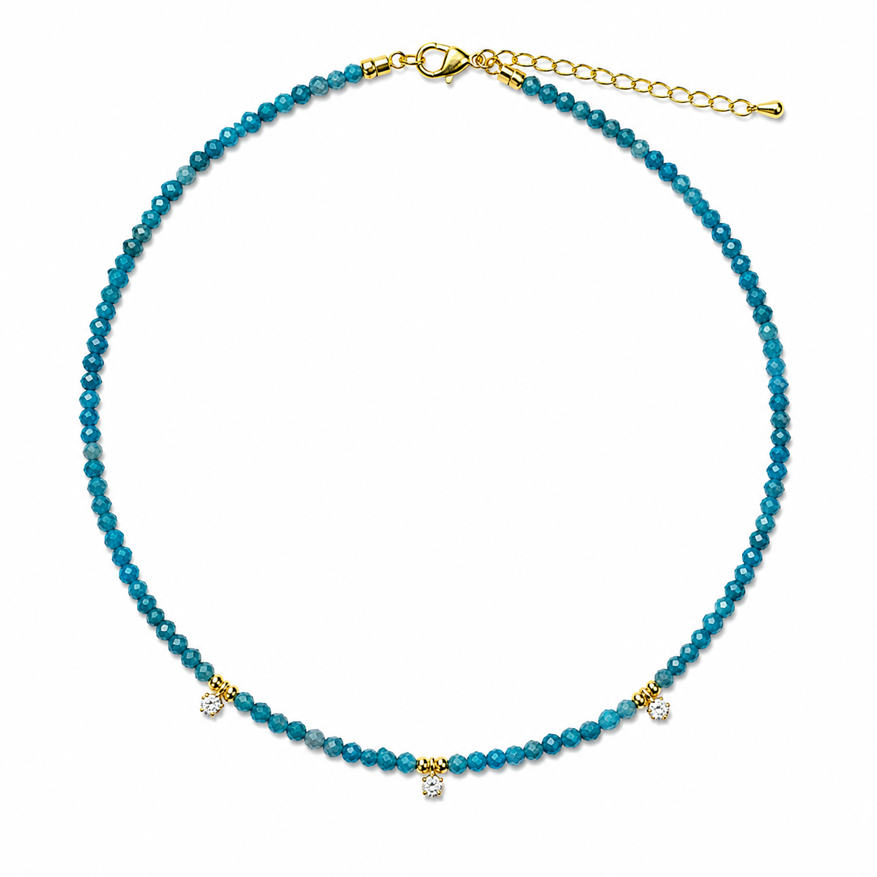 Crystal Bloom Natural Stone Necklace