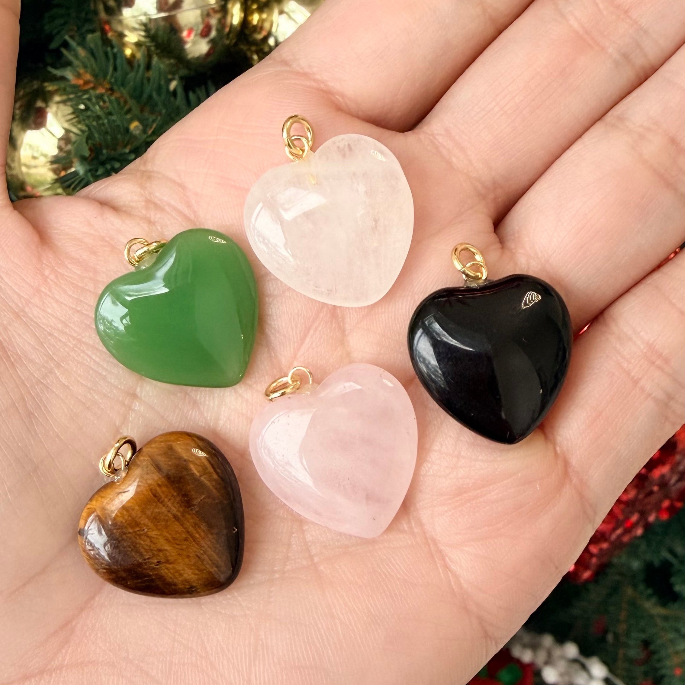Heart Stone charms