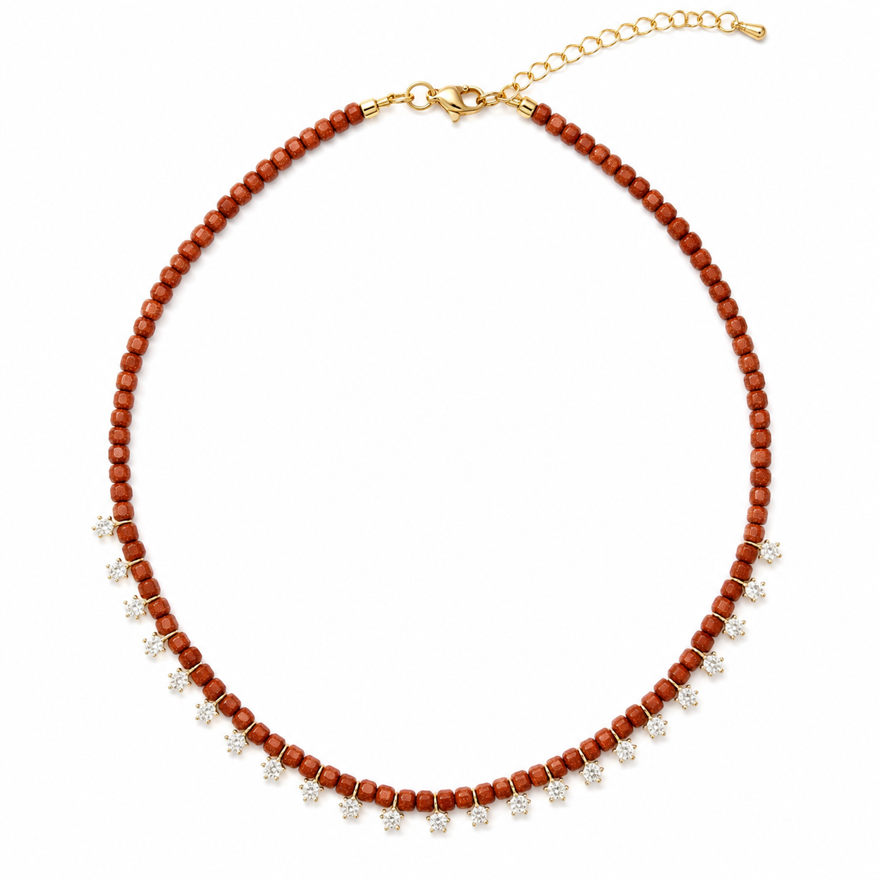 Stardust Sand Stone Beaded Necklace