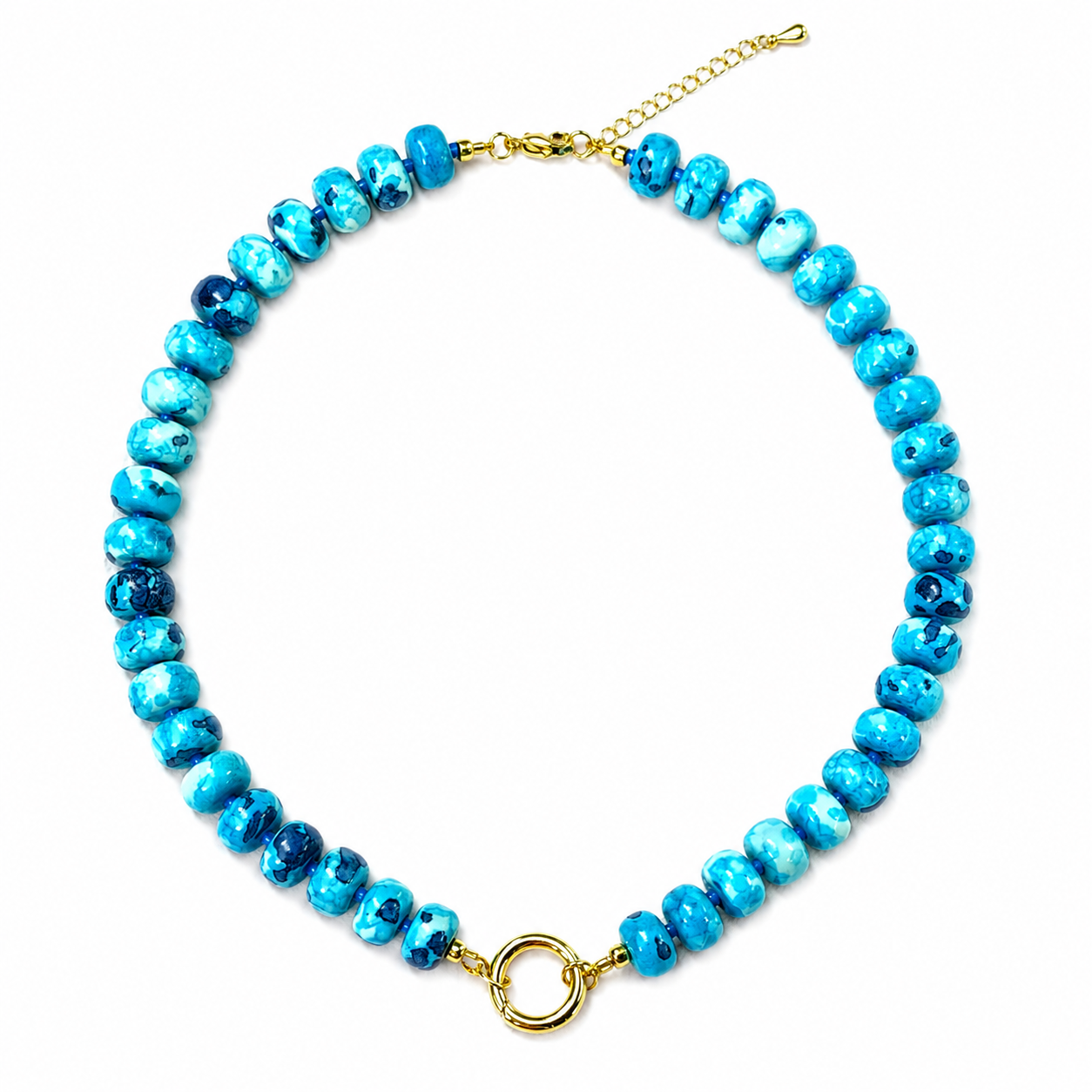 Color Splash Natural Stone Necklace