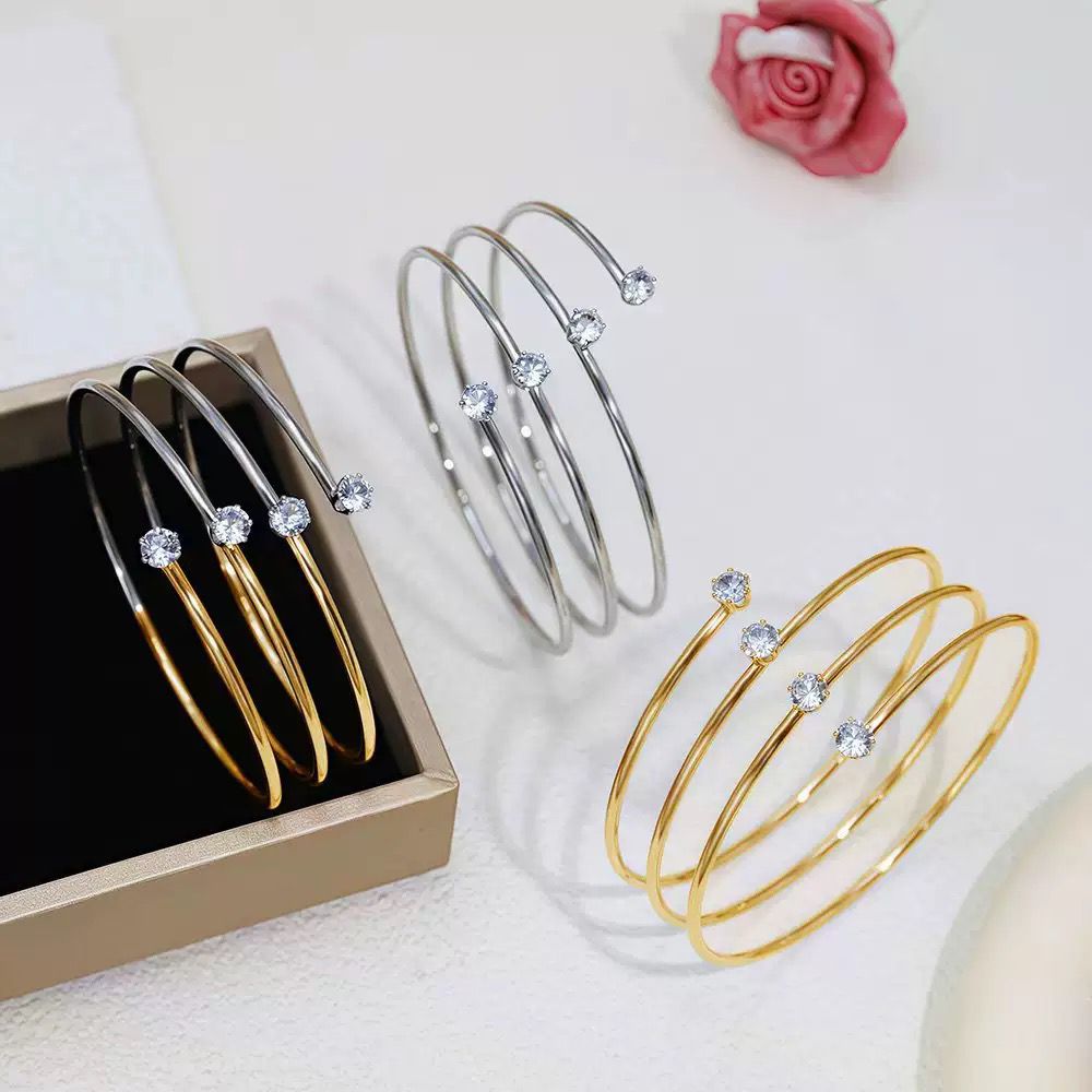 Crystal Glow Open Bangle