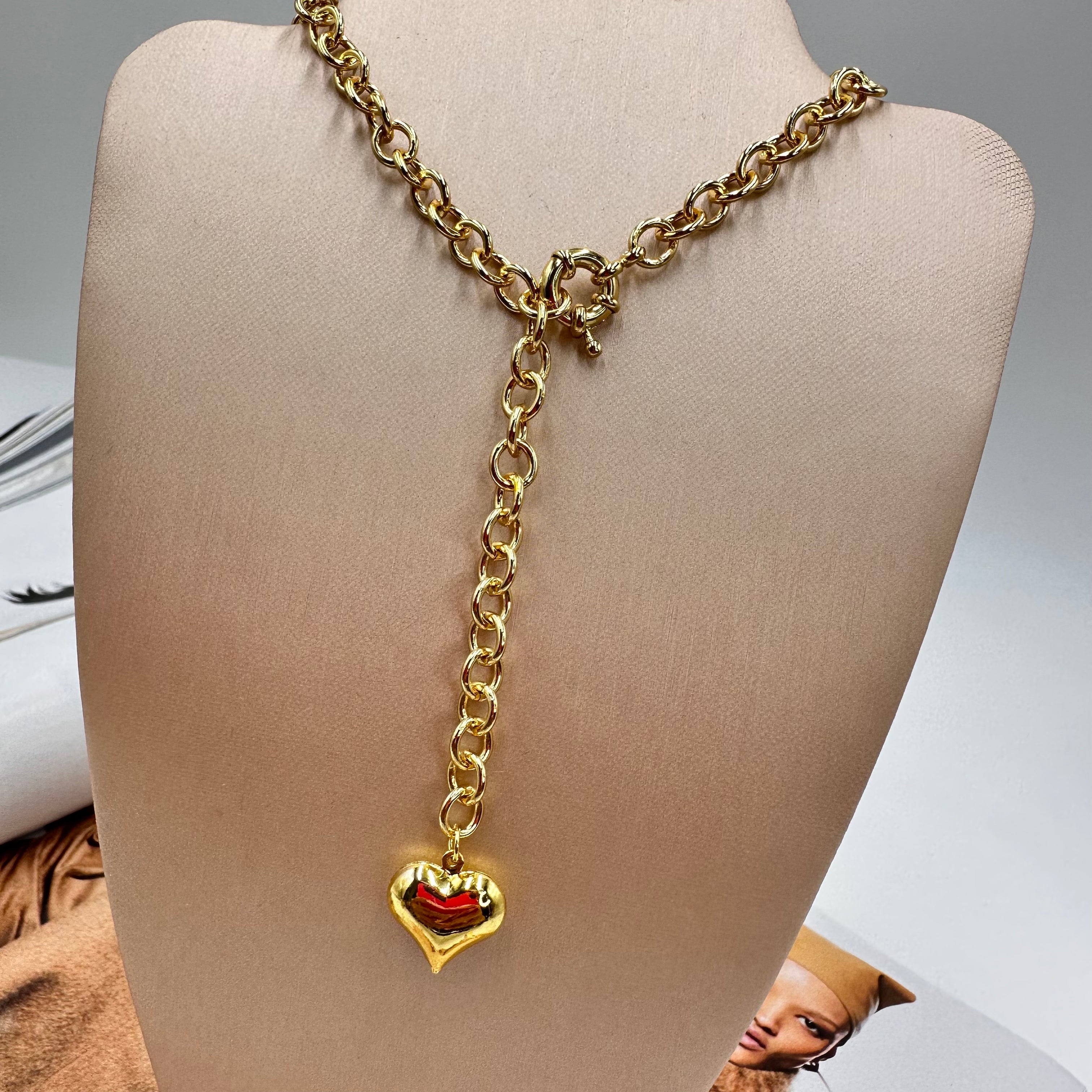 Lariat Heart Necklace