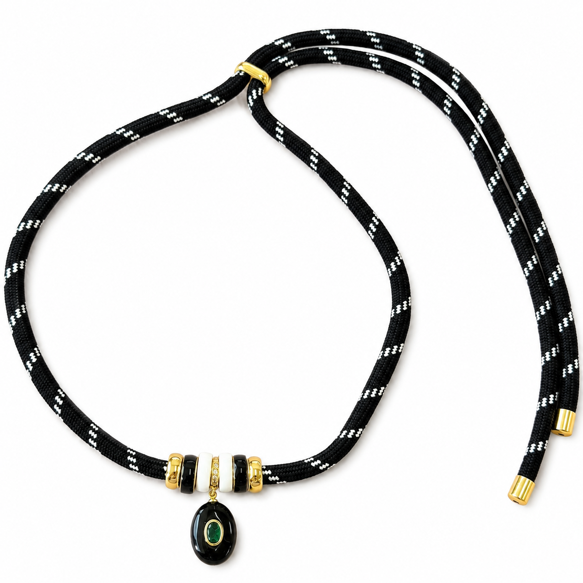 Boho Stone Cord Necklace