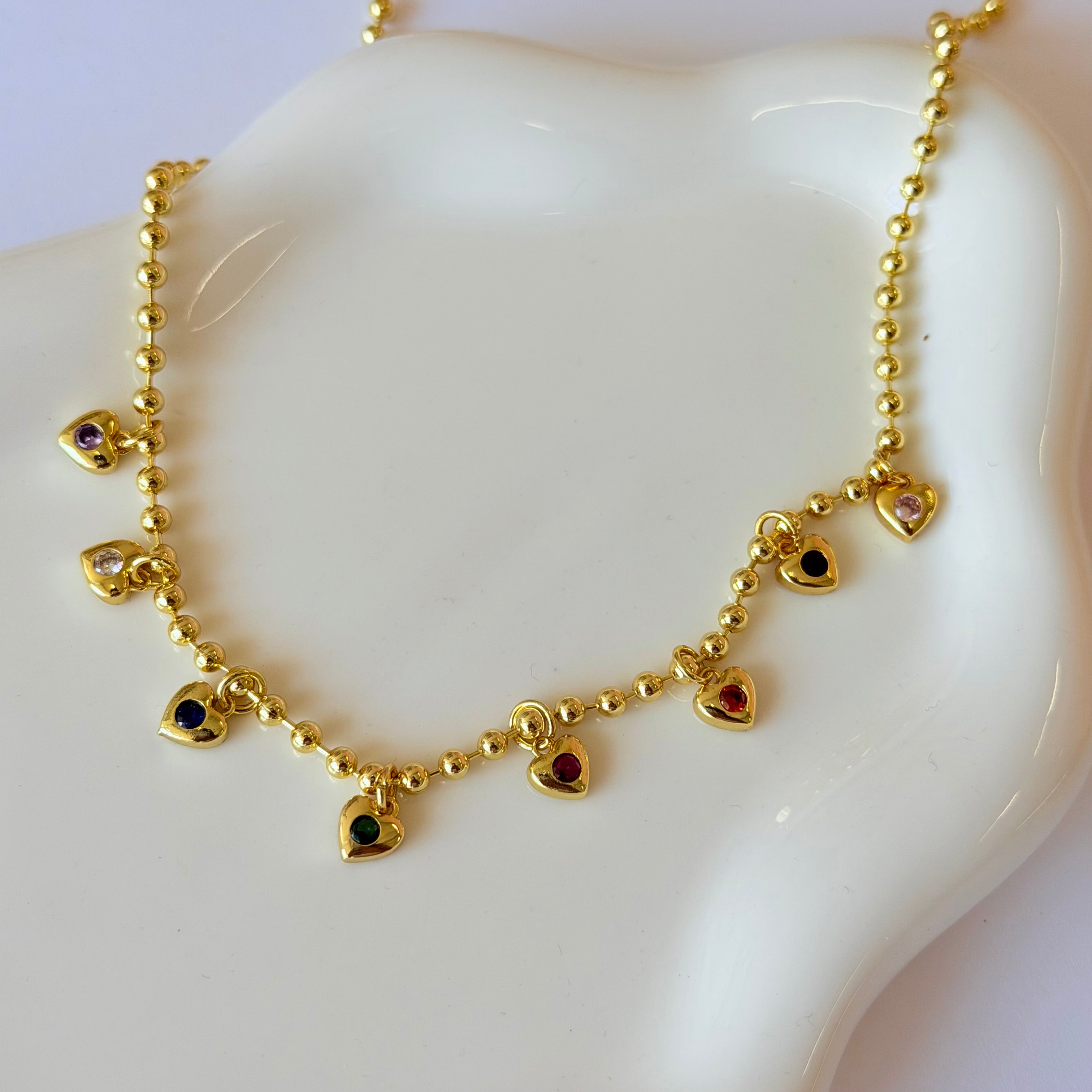 Sweet Crystal Heart Necklace