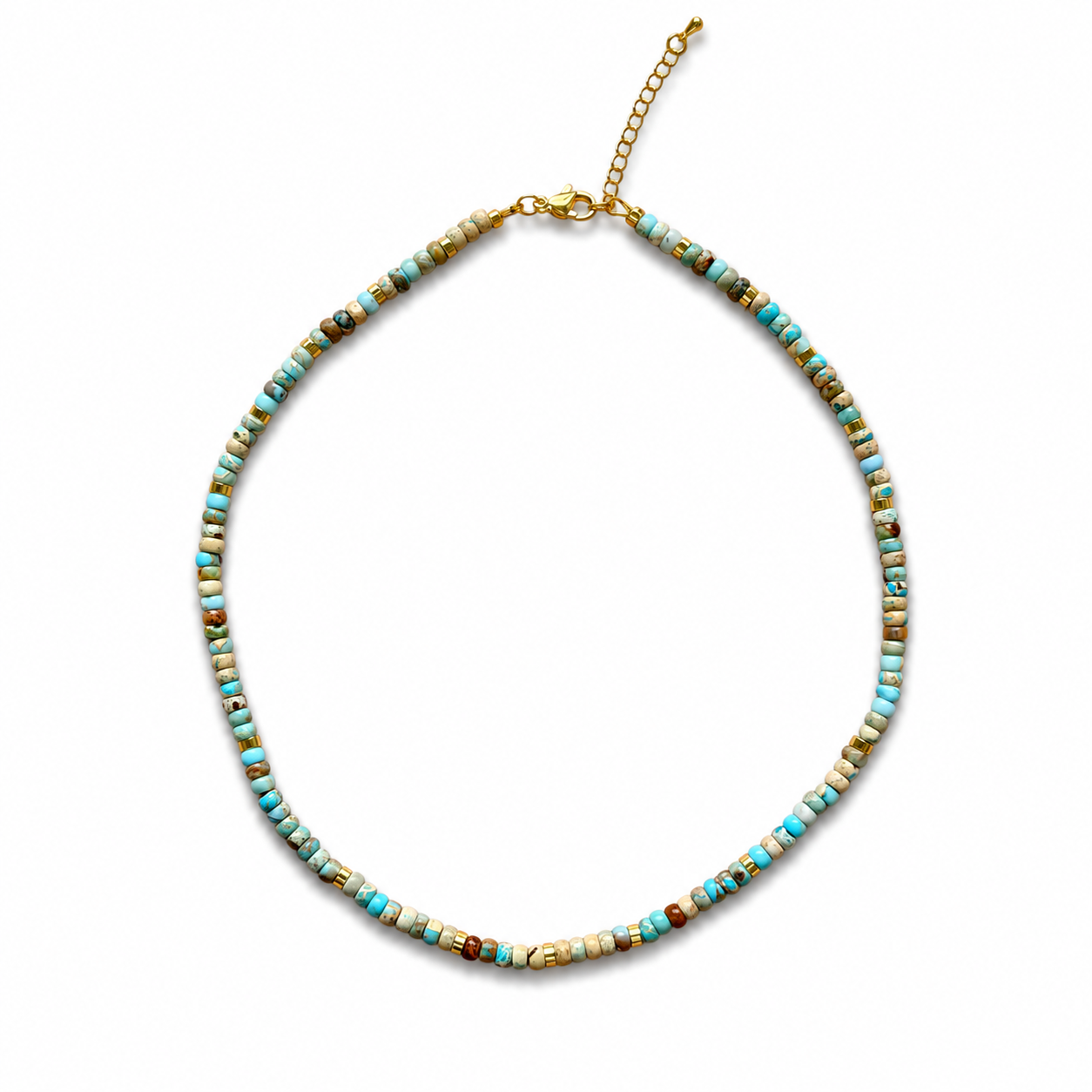 Aqua Natural Stone Necklace