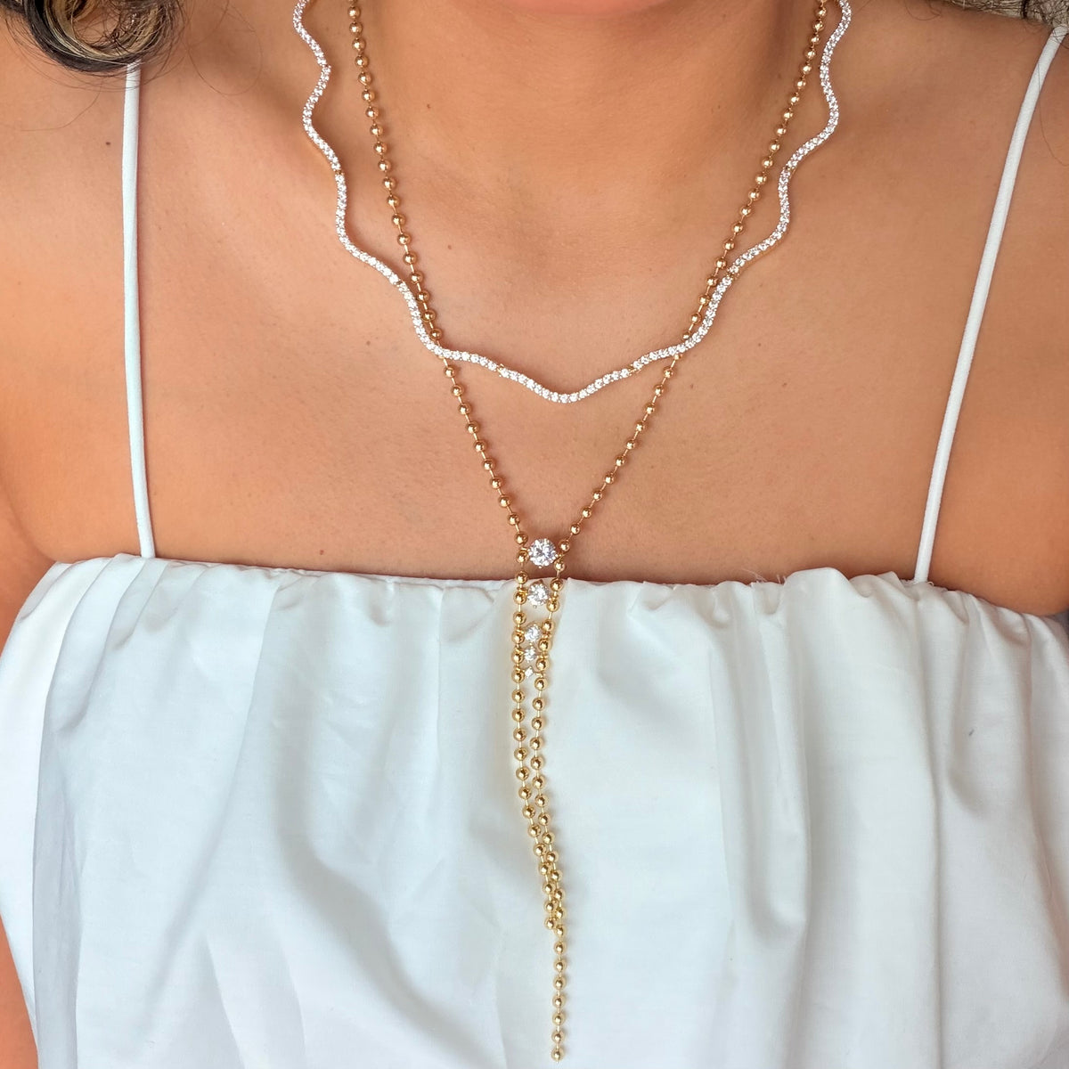 Luxe Wave Chain Necklace