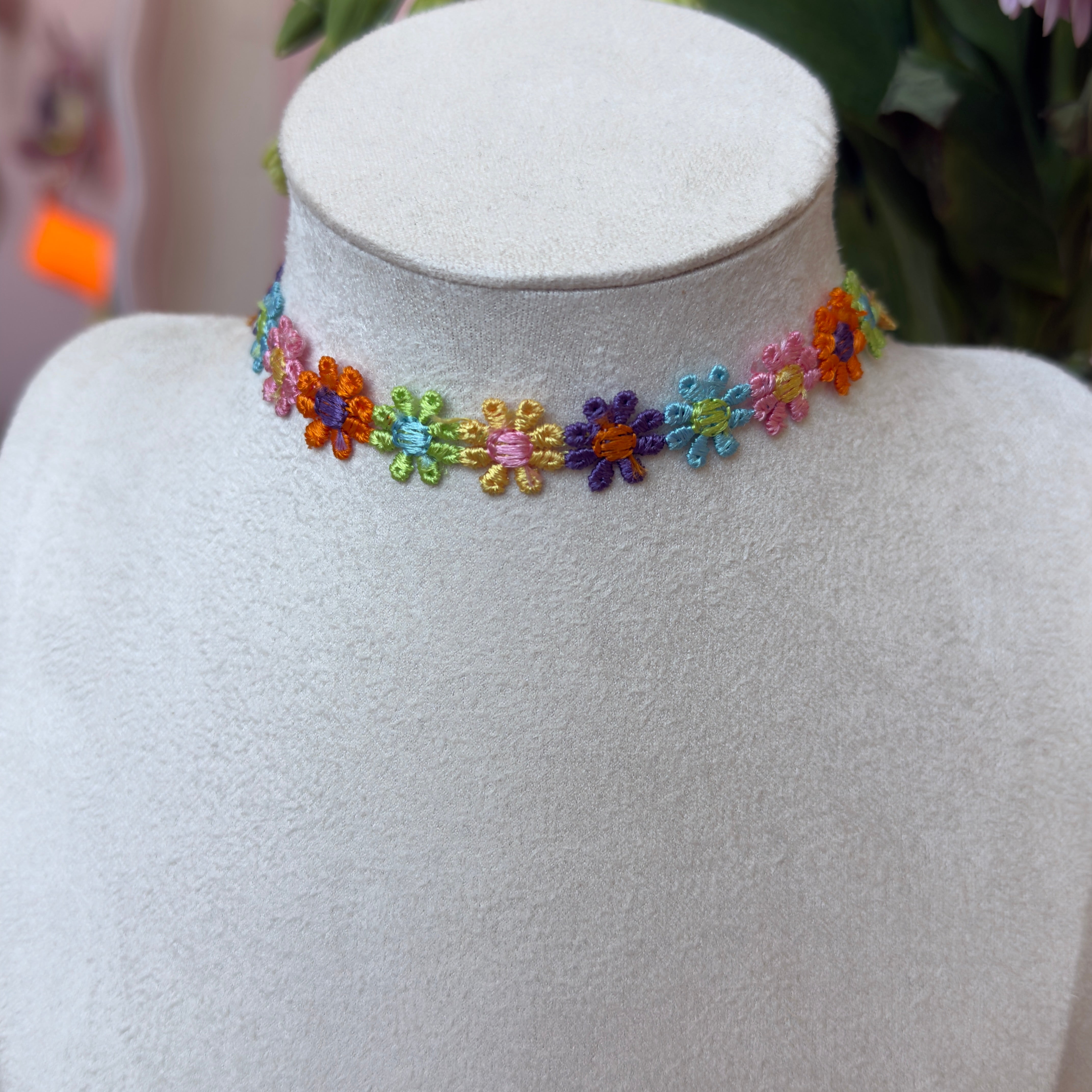Floral Fabric Chocker