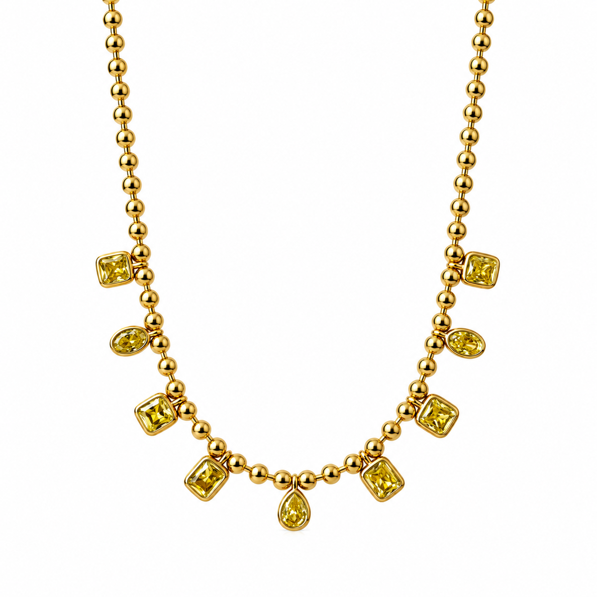 Drop Mix Crystal Necklace