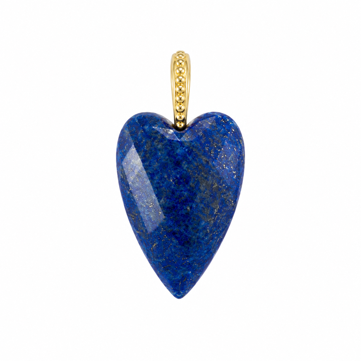 Heart long Natural Stone Charm