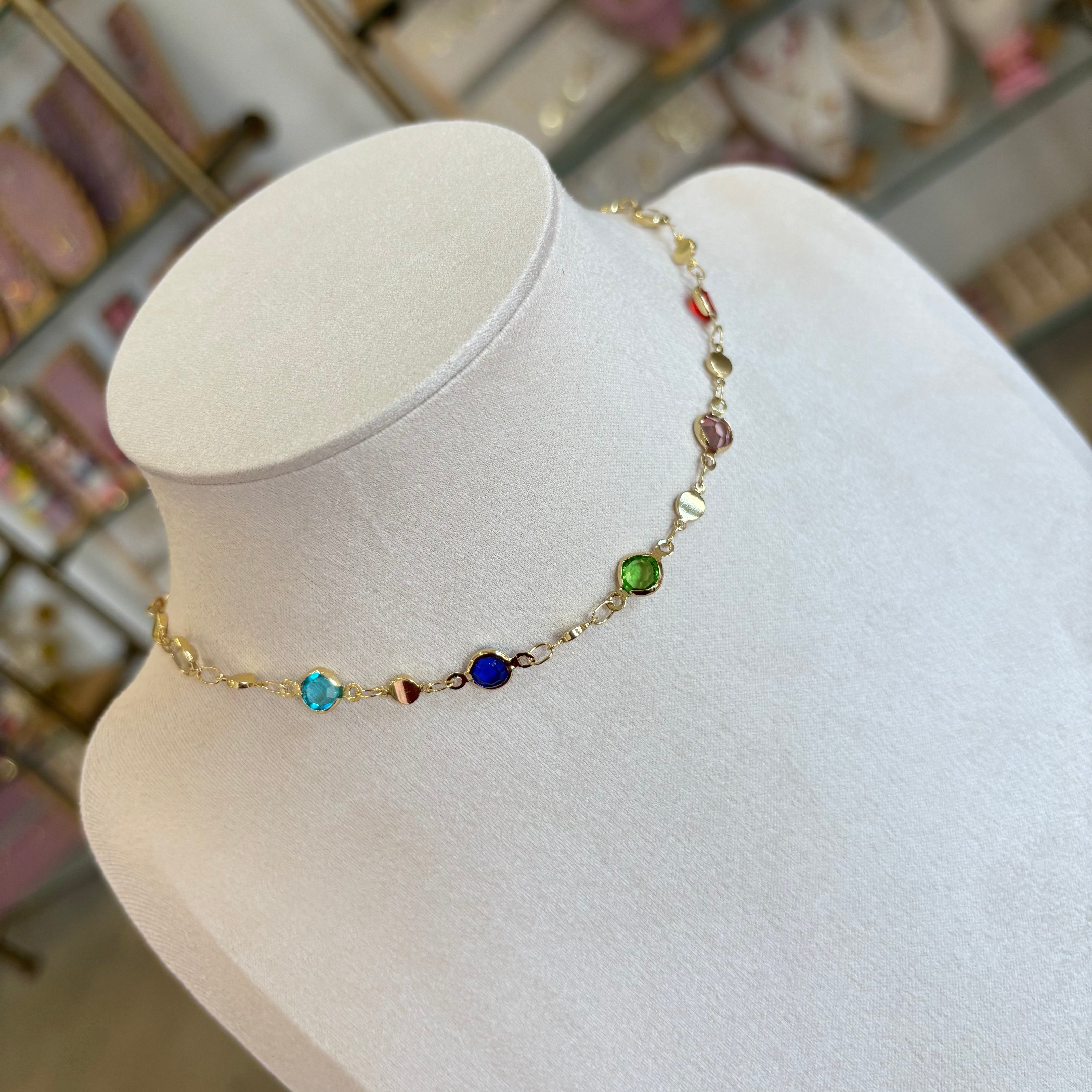 Crystals Color Necklace Collection