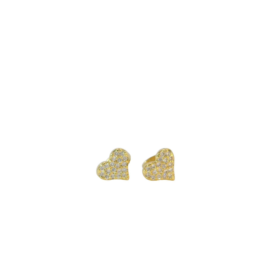 Hearts White Crystal Earrings