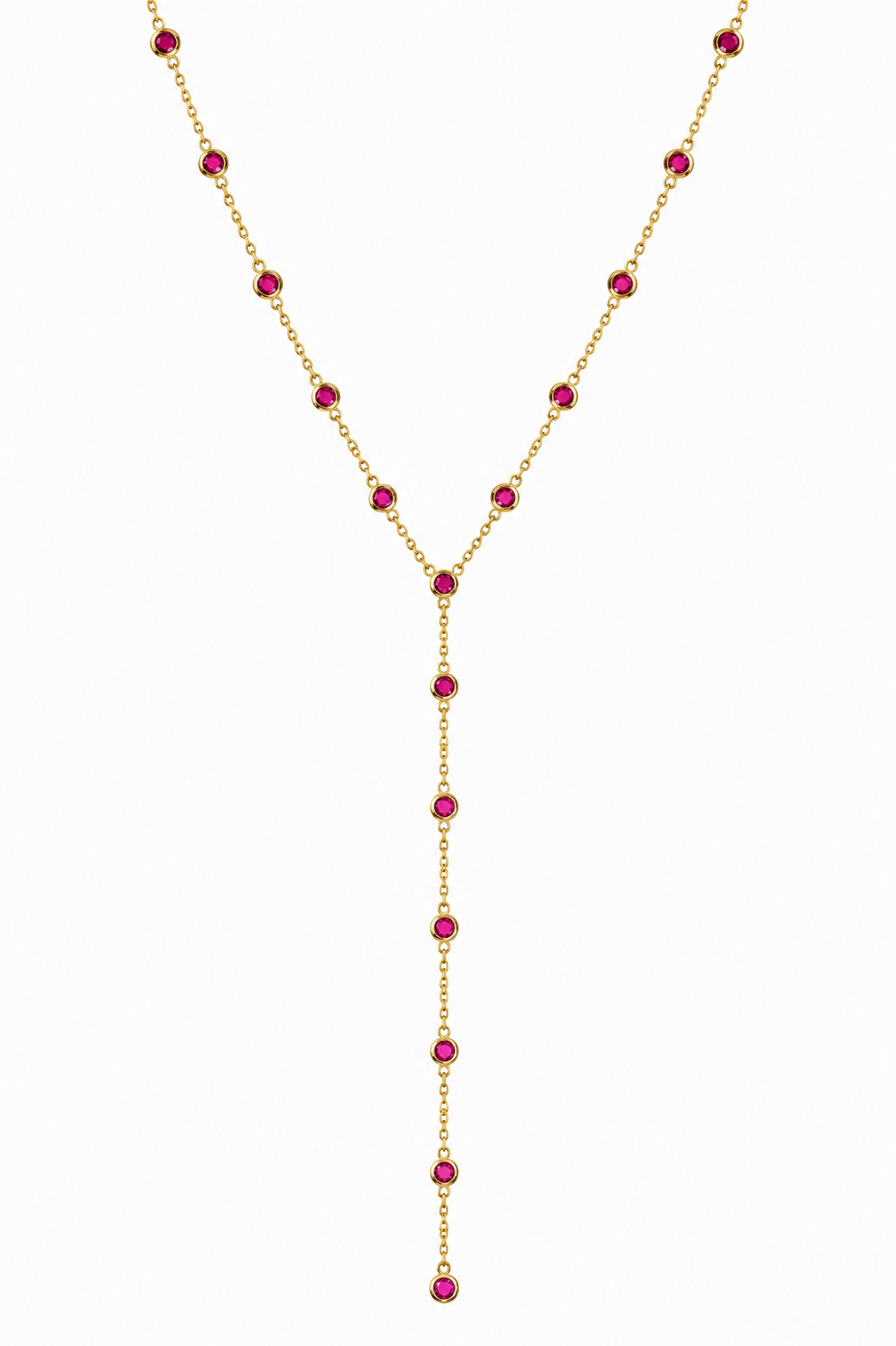 Crystal Cascade Y Necklace