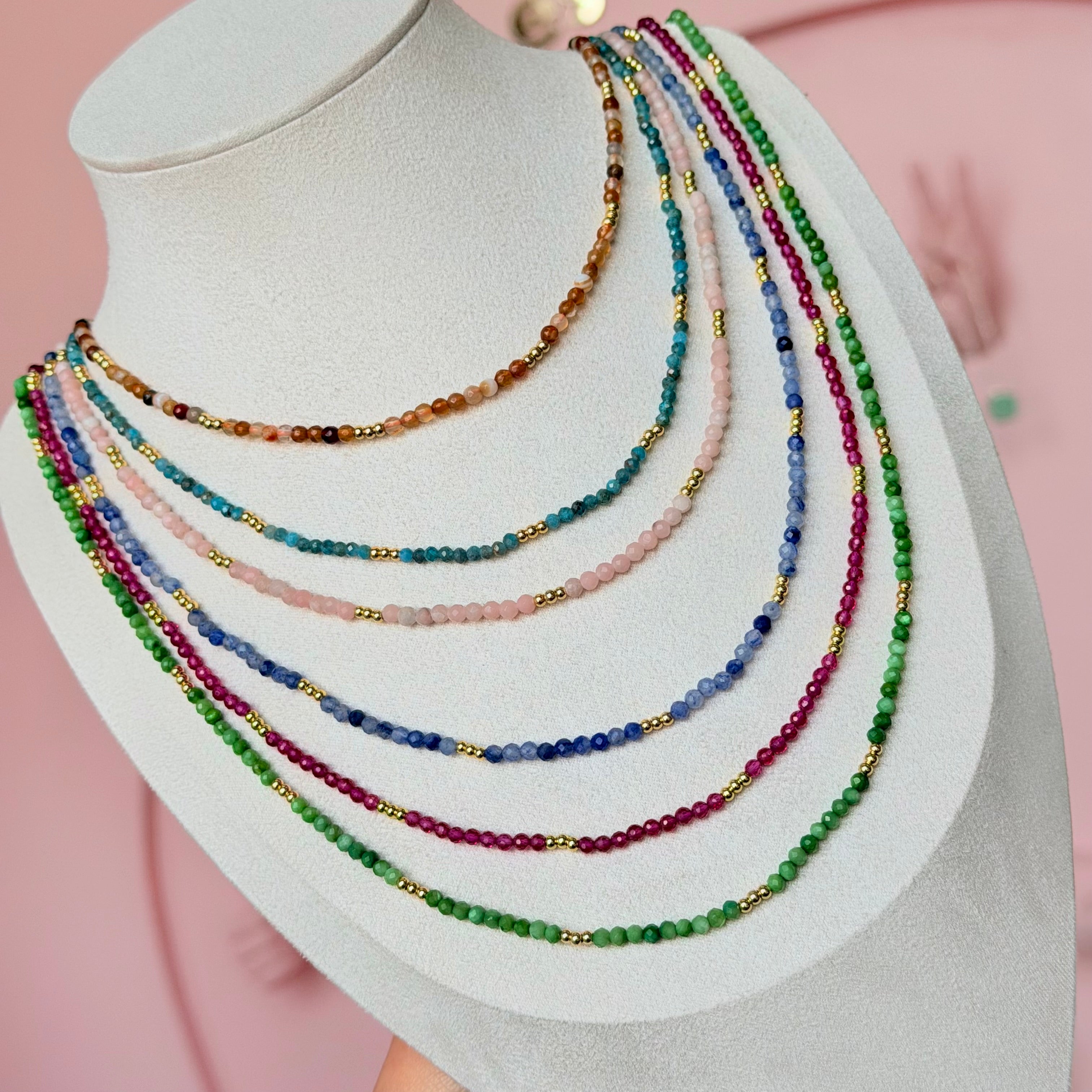 Crystals Long  Necklace