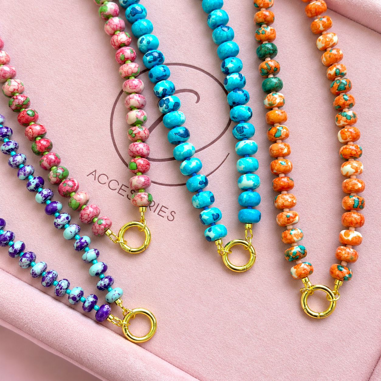 Color Splash Natural Stone Necklace