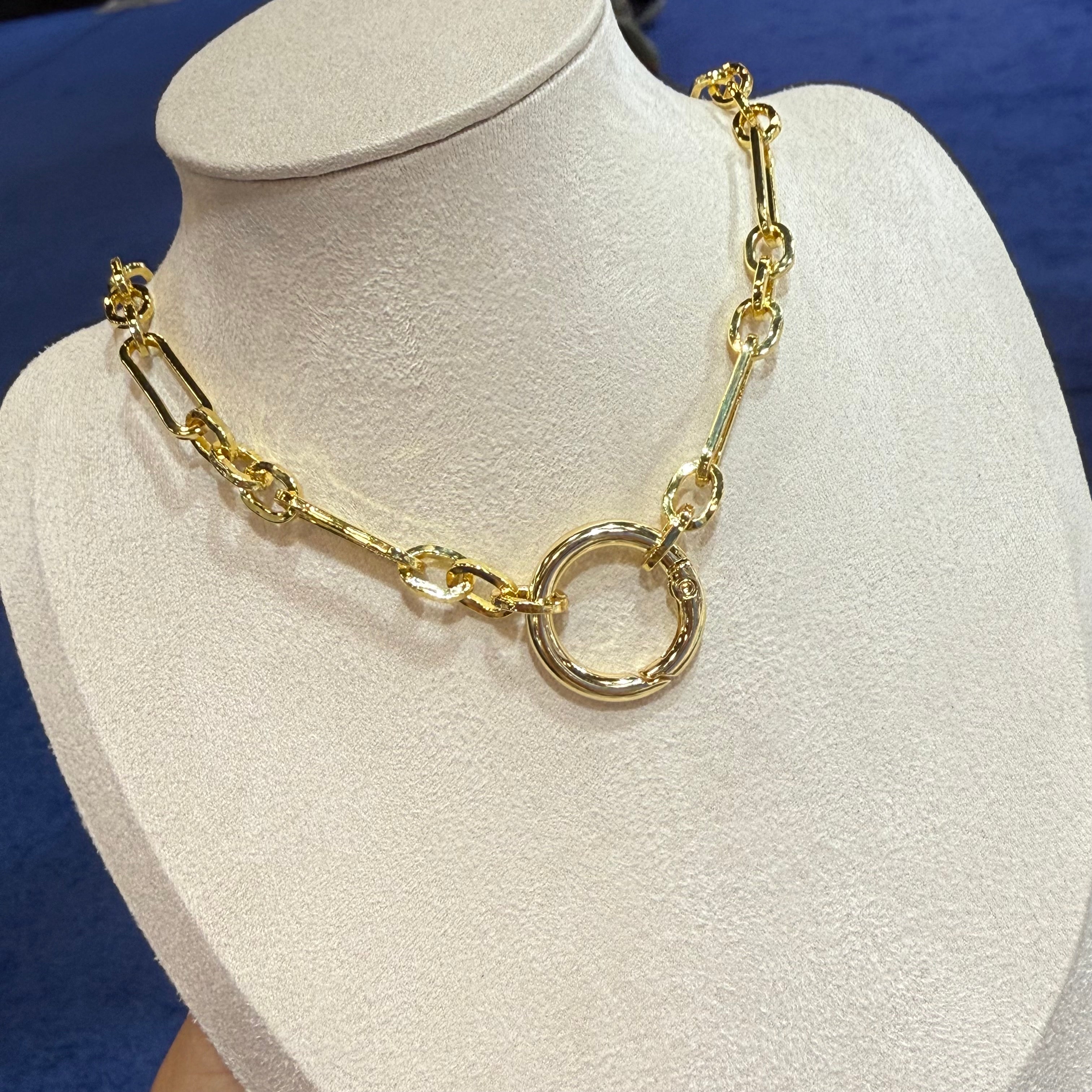 Round Loop Link Plus Ring Necklace