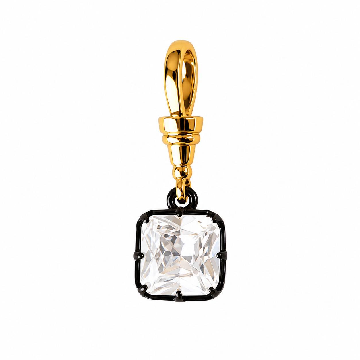 Luxe Black Solitaire Drop Charms Collection