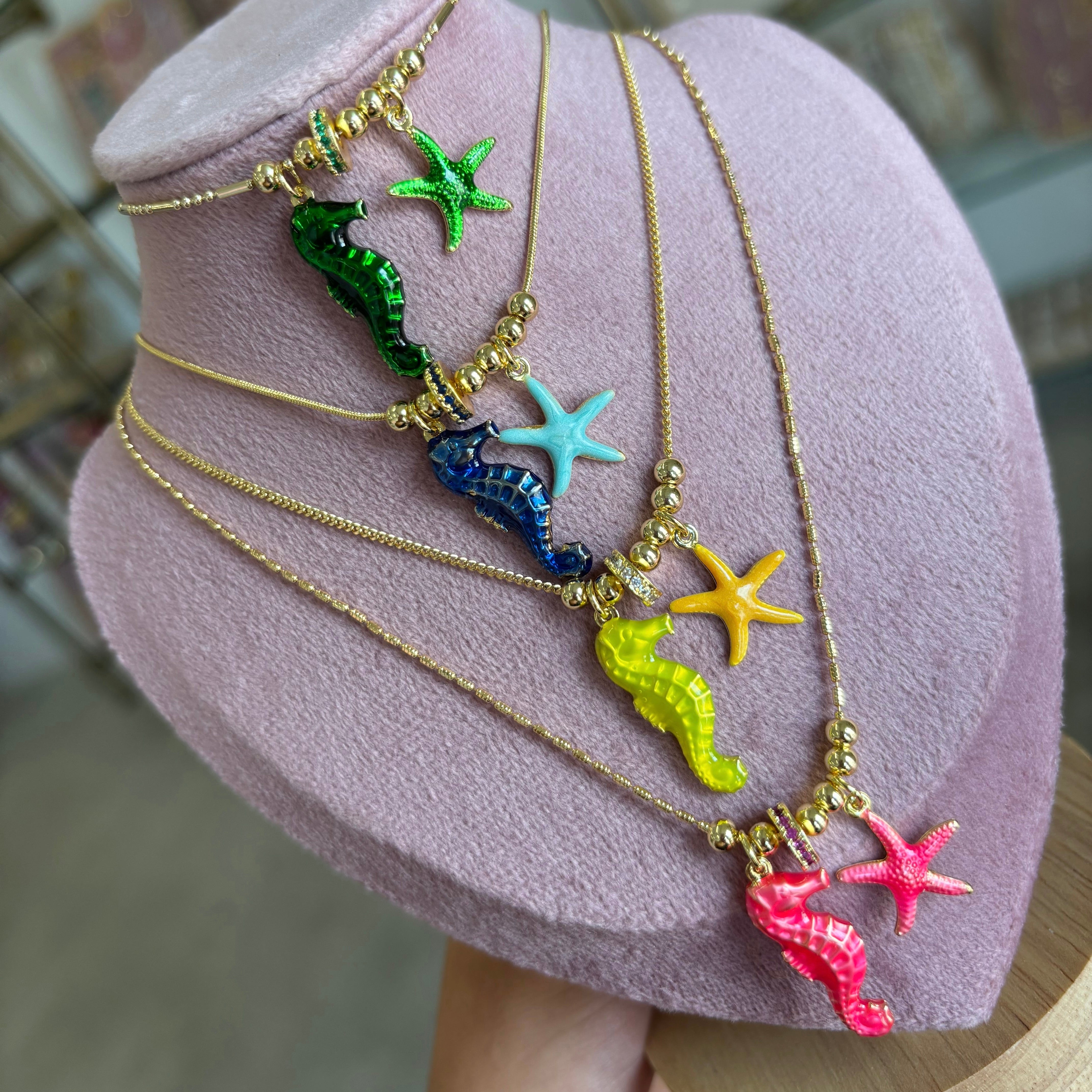 Sea Horse Colorfull Necklace