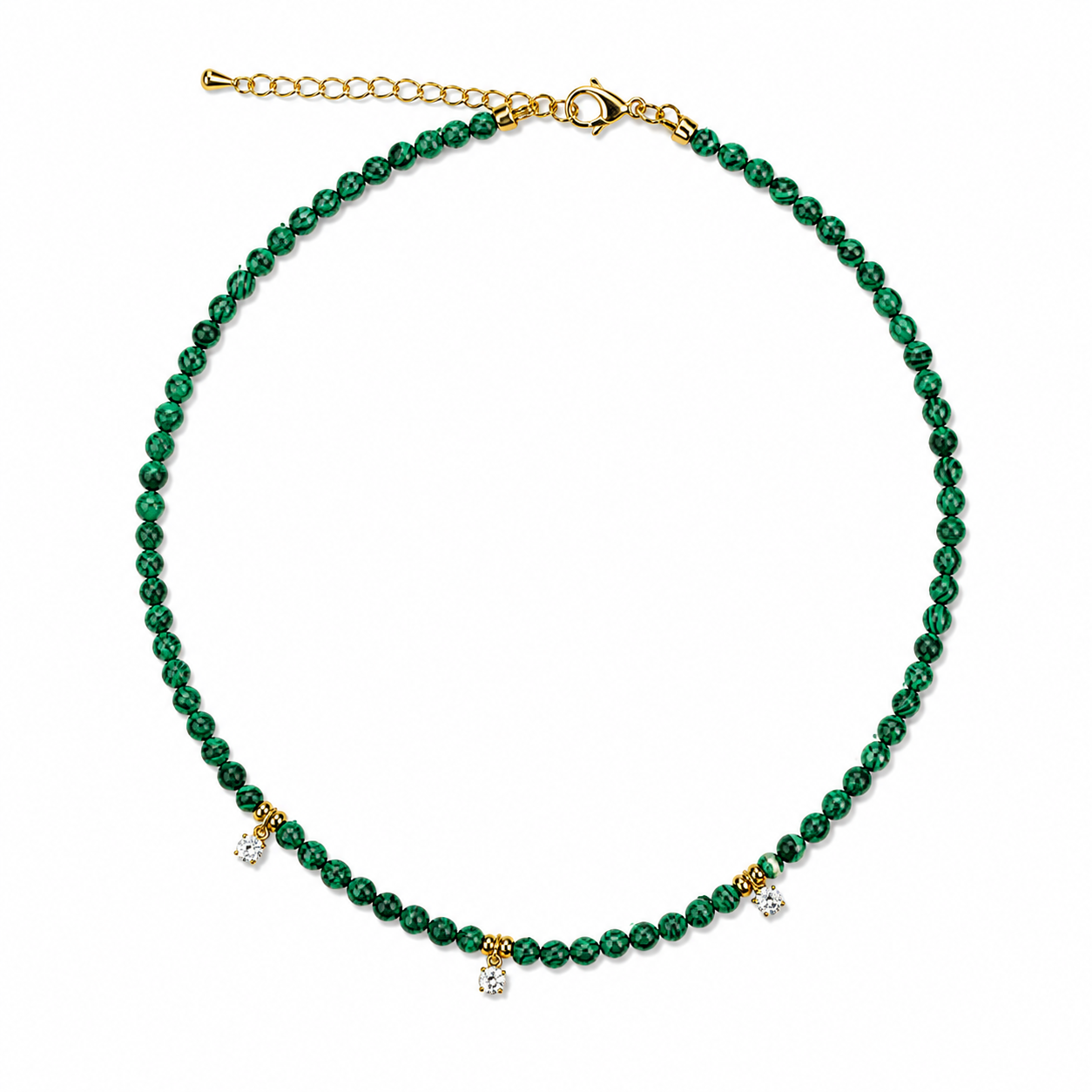 Crystal Bloom Natural Stone Necklace