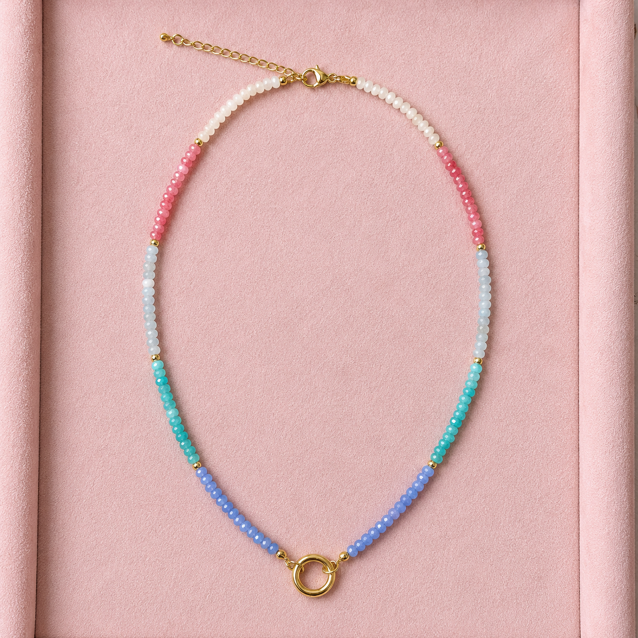 Pastel Bliss Natural Stone Necklace