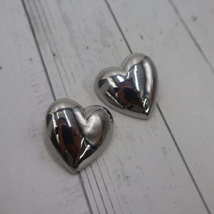 Chunky Big Hearts Earrings