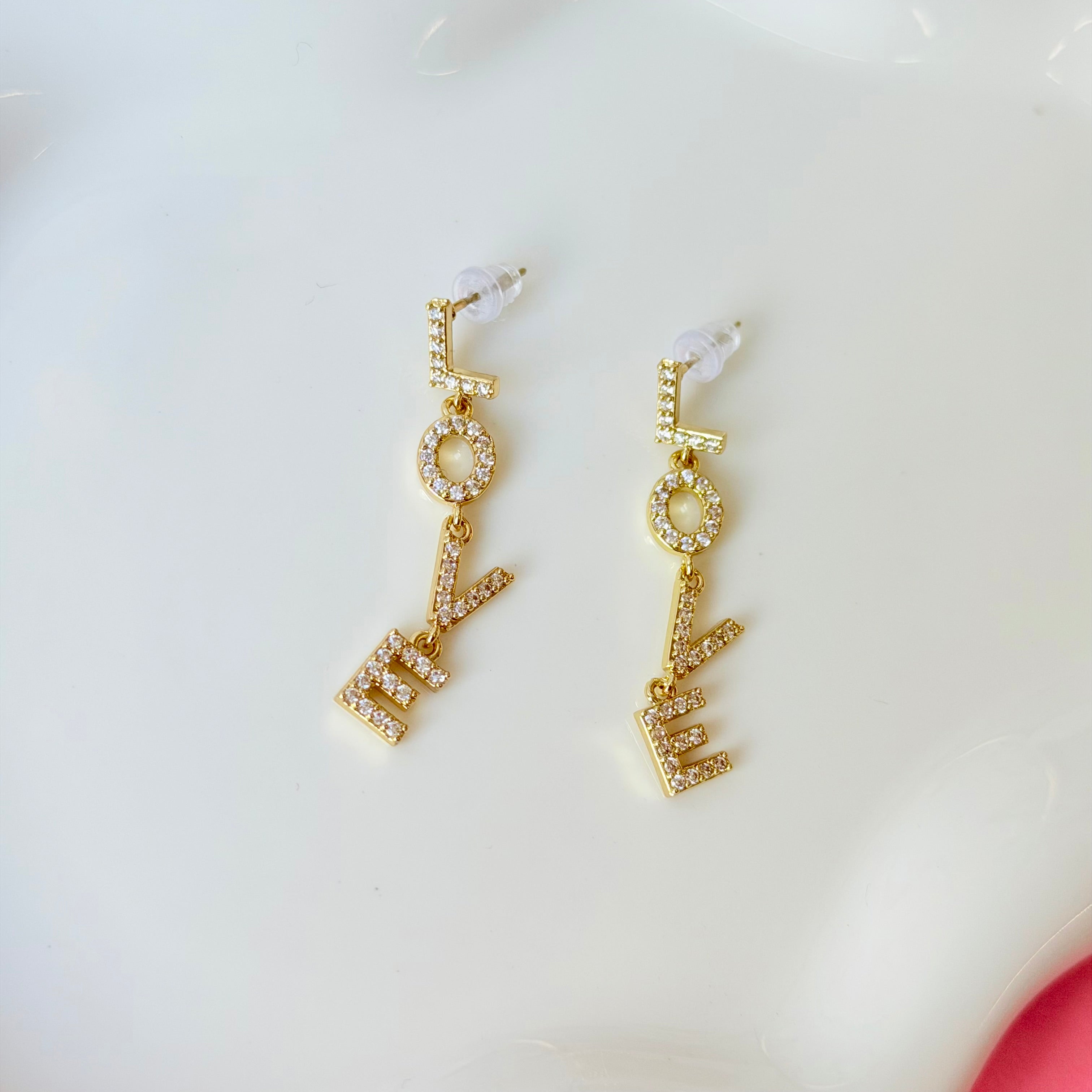 Golden Love Drop Earring