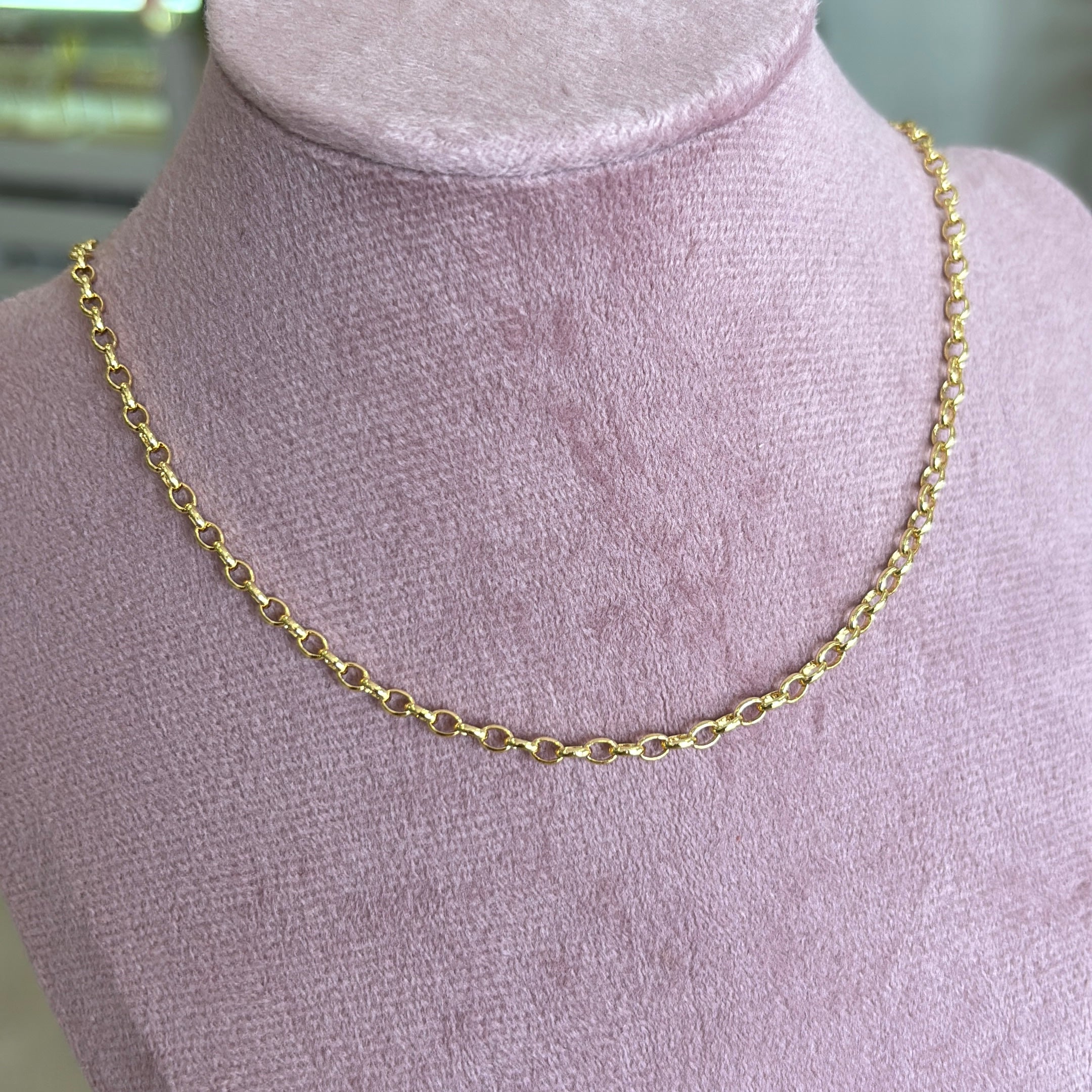 Delicate Round Paper Clip Chain
