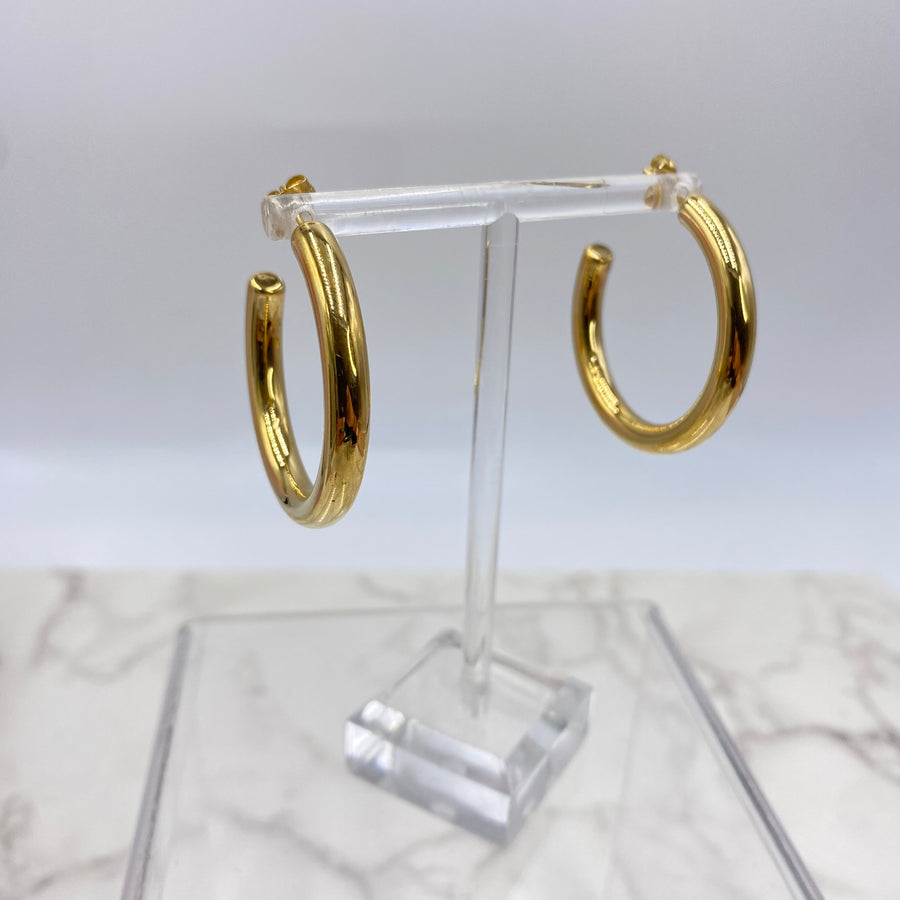 Basic Chunky Gold Hoops