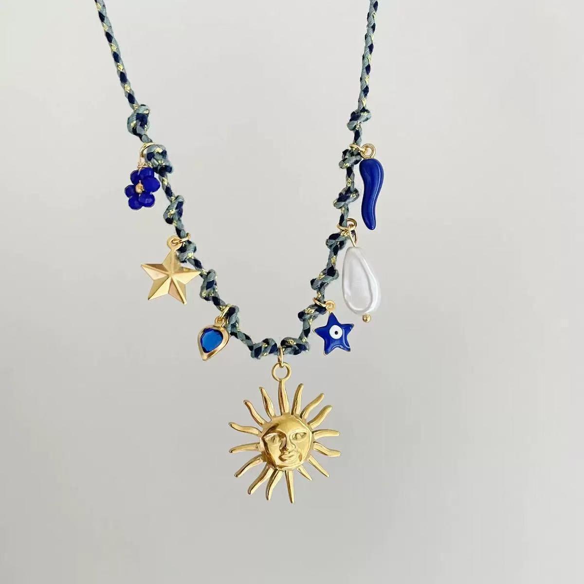 Sun and Sea Amulet Necklace