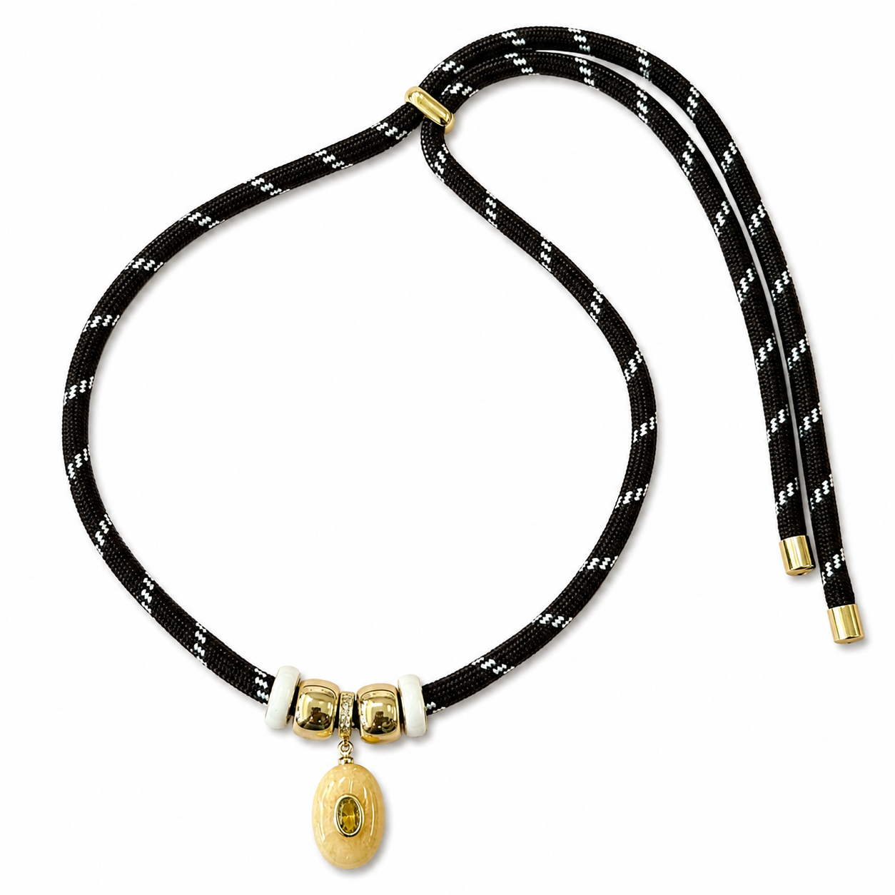 Boho Stone Cord Necklace